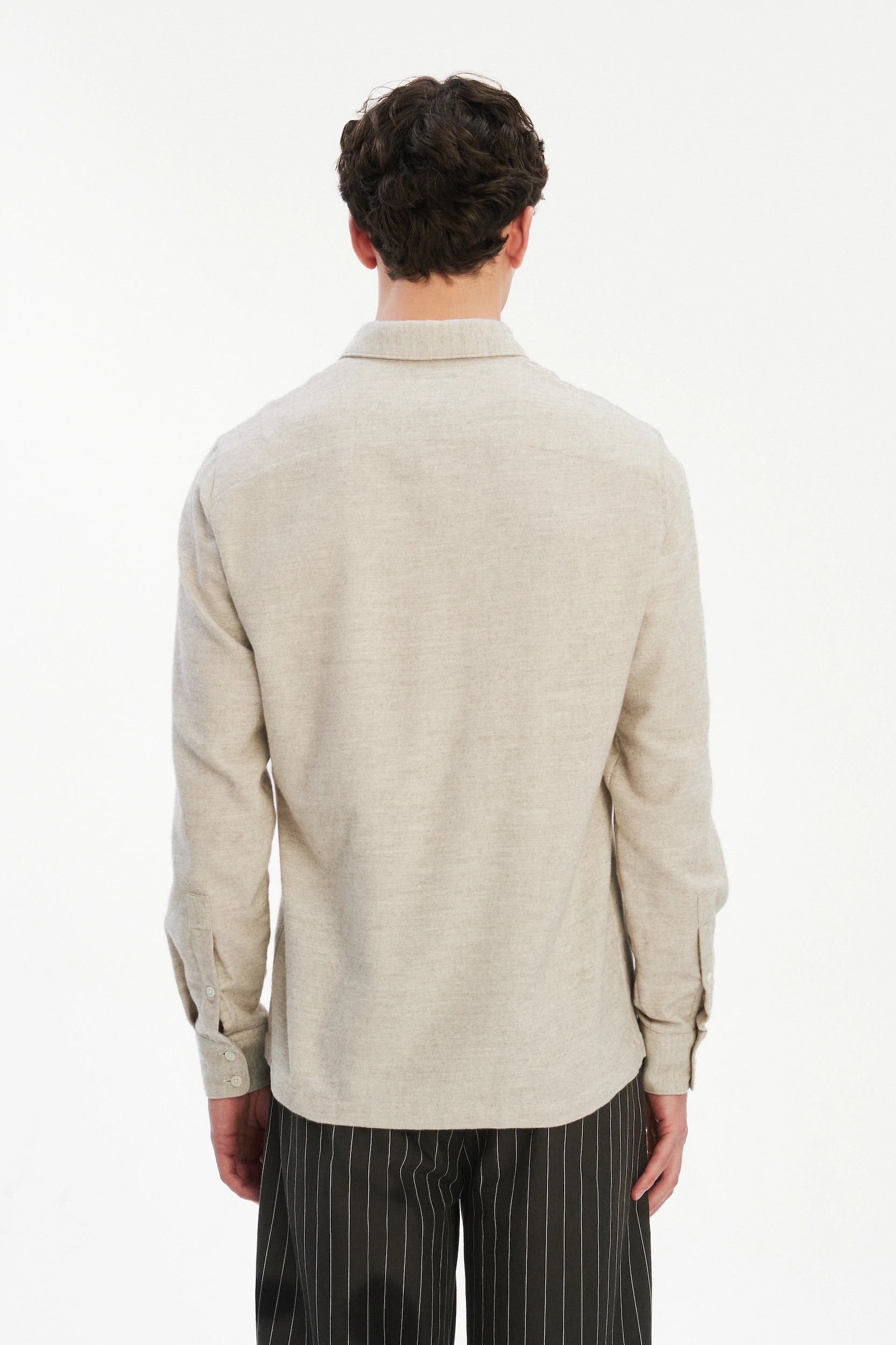 Strong Shirt in a Japanese Blend of Organic Cotton and Yak – Beige