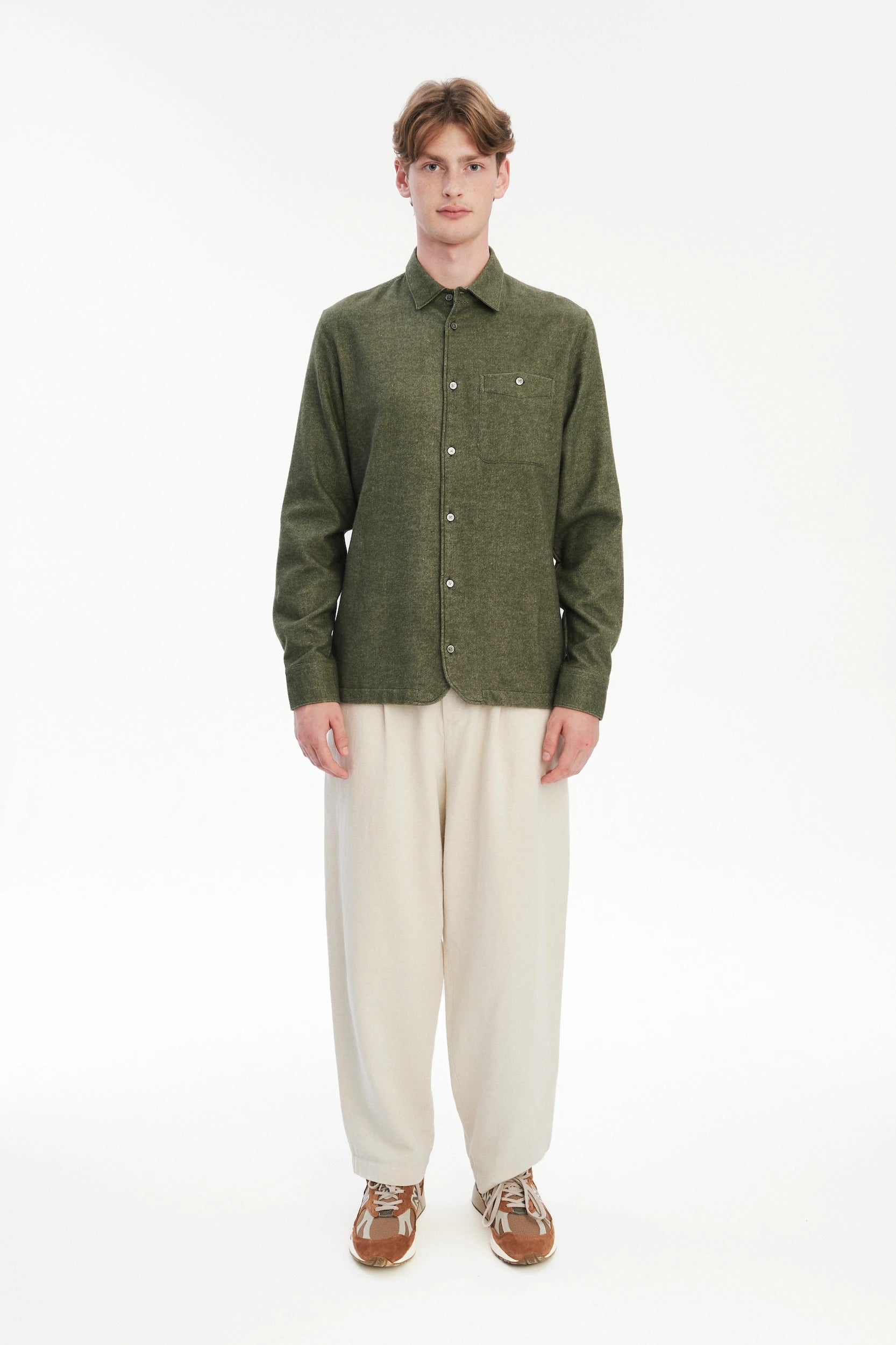 Strong Shirt in a Mix of Organic Cotton and Yak, Japanese Fabric