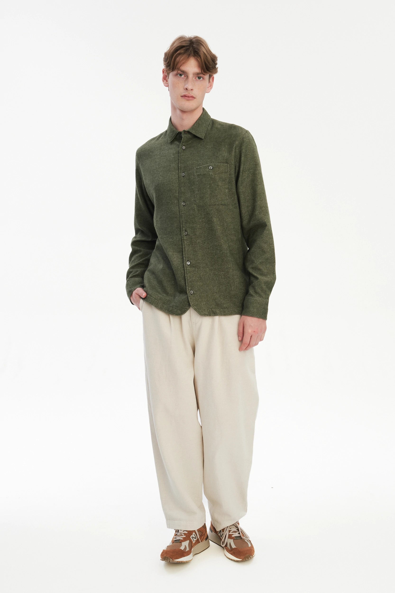 Strong Shirt in a Mix of Organic Cotton and Yak, Japanese Fabric