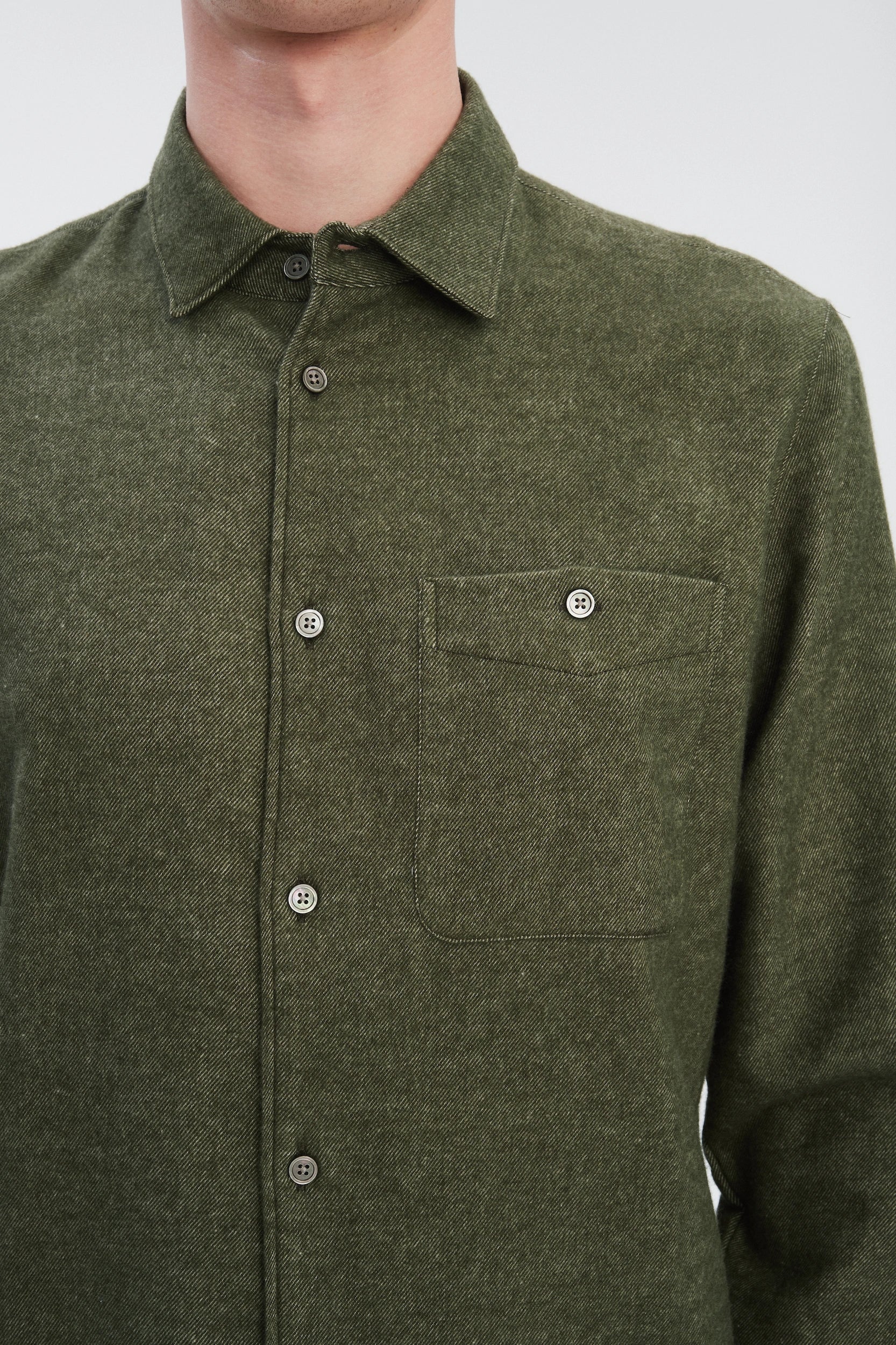 Strong Shirt in a Mix of Organic Cotton and Yak, Japanese Fabric