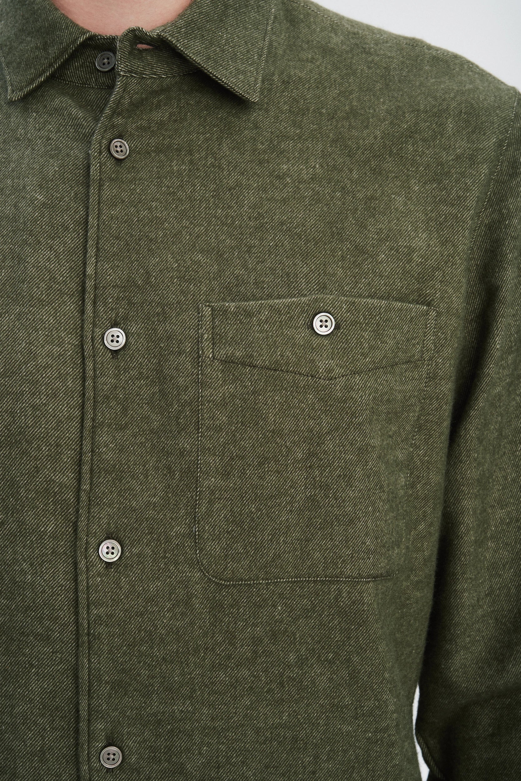 Strong Shirt in a Mix of Organic Cotton and Yak, Japanese Fabric