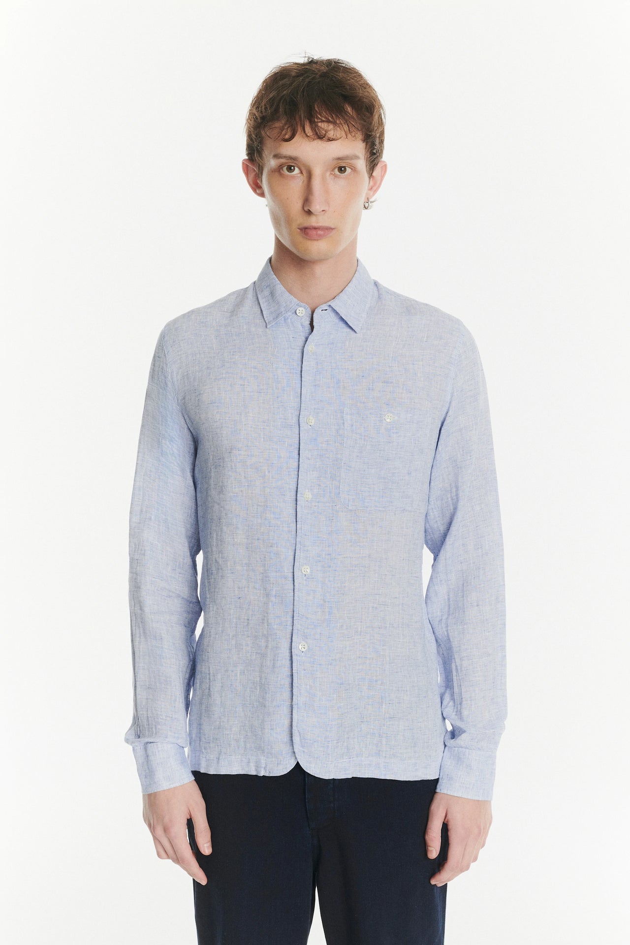 Strong Shirt in a Light Blue Bohemian Summer Linen