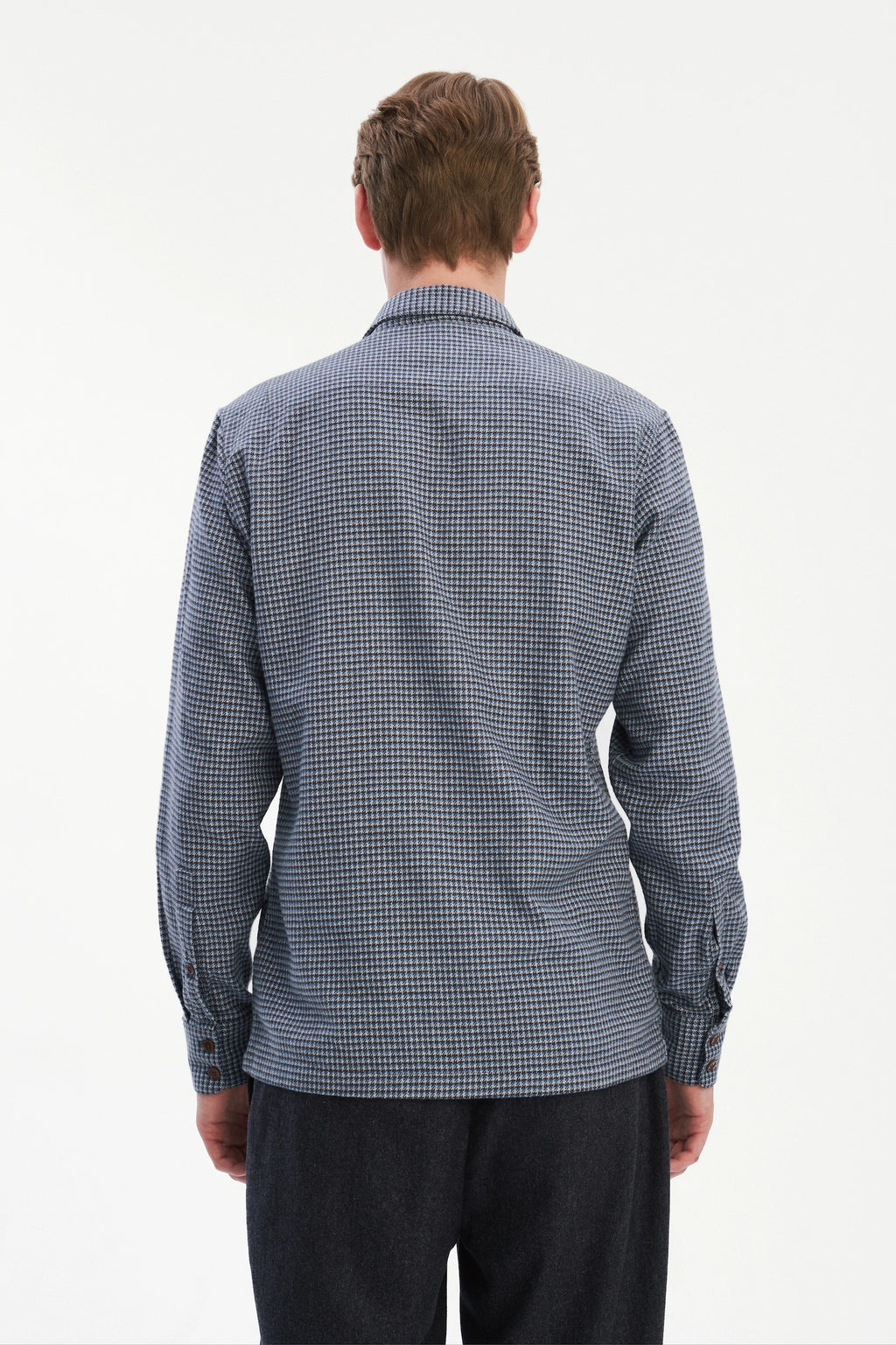 Strong Shirt in a Navy Blue Portuguese Cotton Flannel