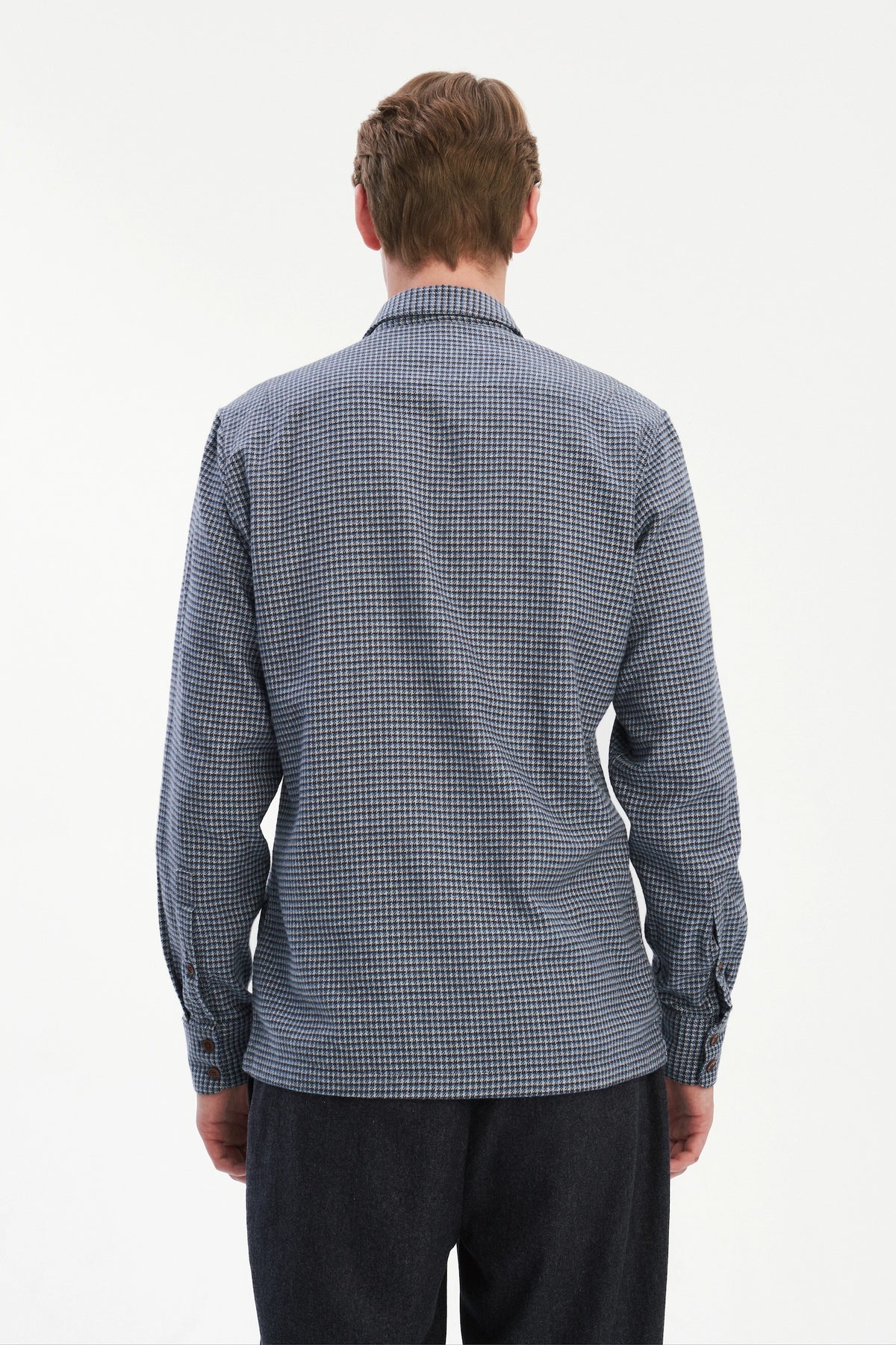 Strong Shirt in a Navy Blue Portuguese Cotton Flannel
