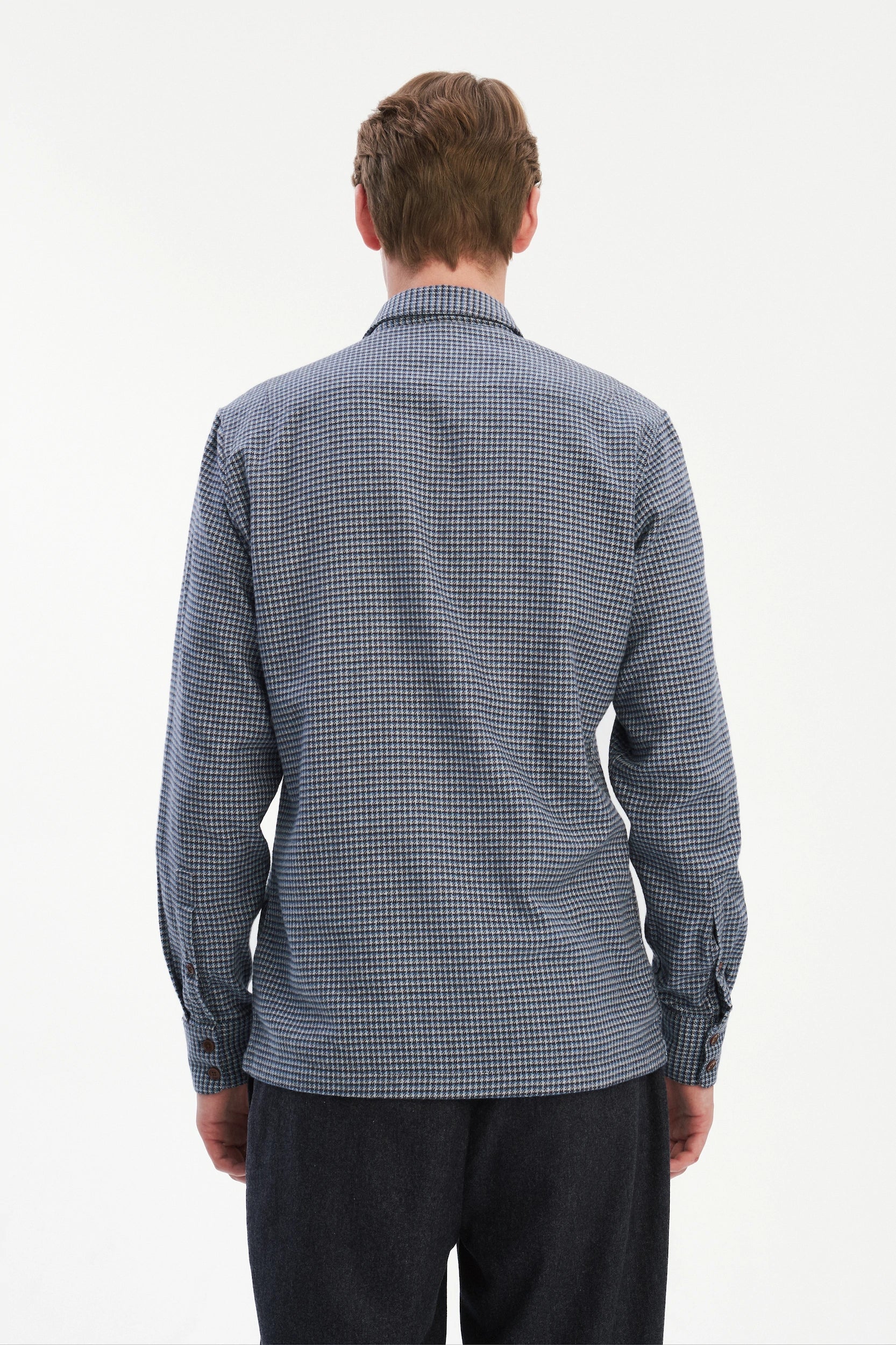 Strong Shirt in a Navy Blue Portuguese Cotton Flannel