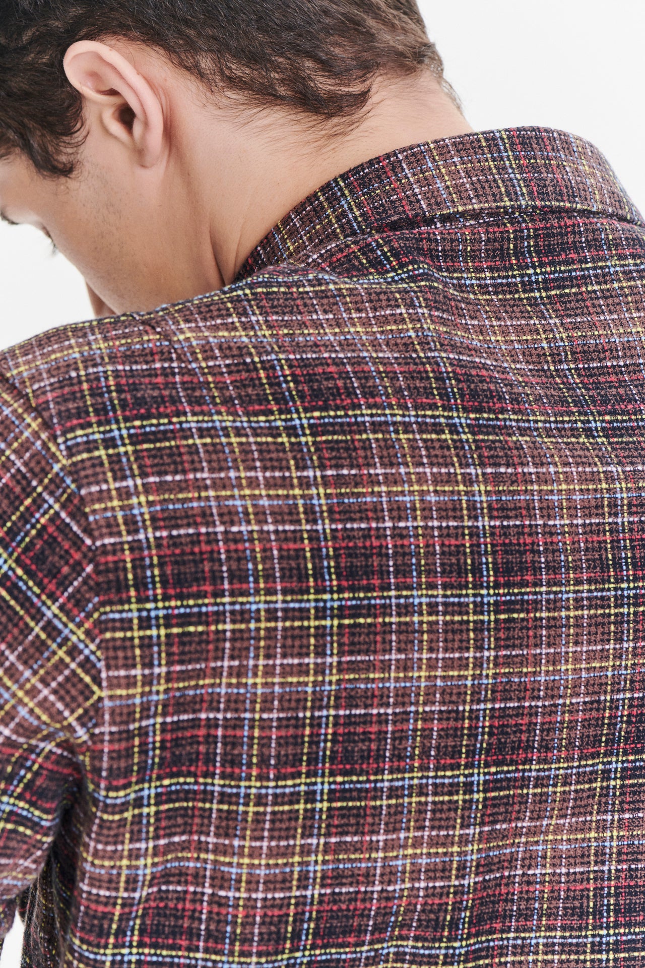 Strong Shirt a Brown, Yellow, White and Red Chequered Portuguese Cotton