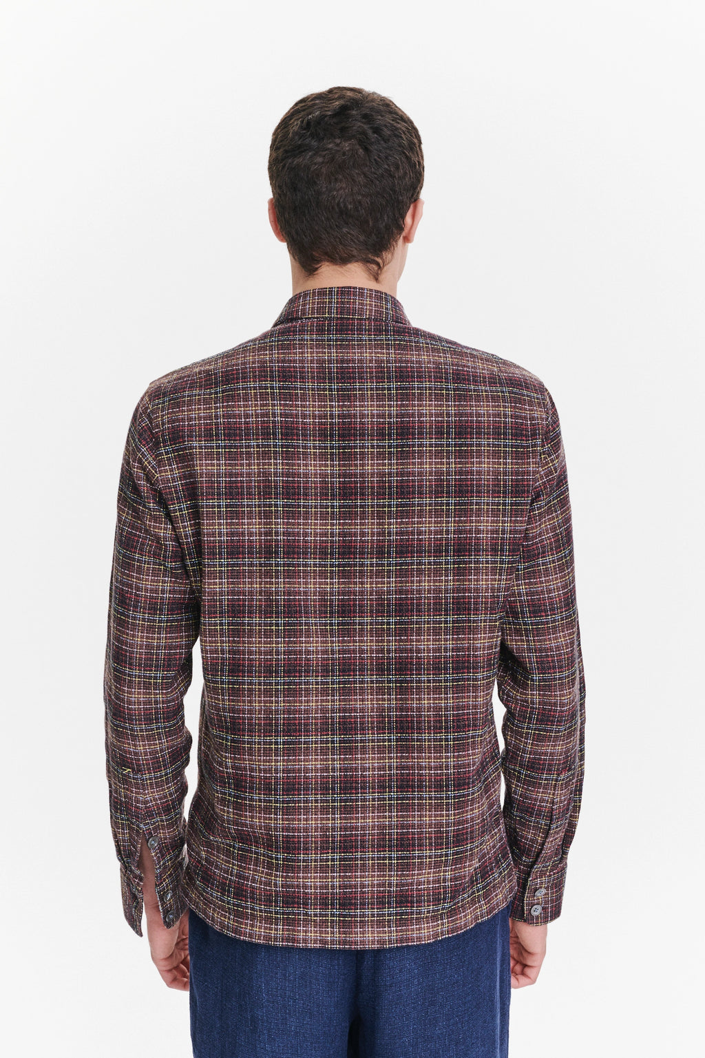 Strong Shirt a Brown, Yellow, White and Red Chequered Portuguese Cotton
