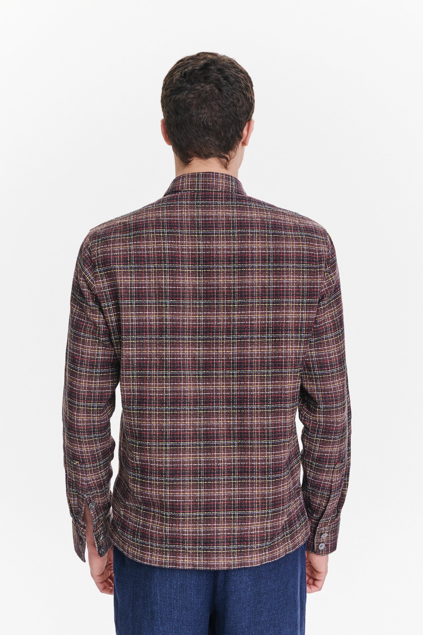 Strong Shirt a Brown, Yellow, White and Red Chequered Portuguese Cotton