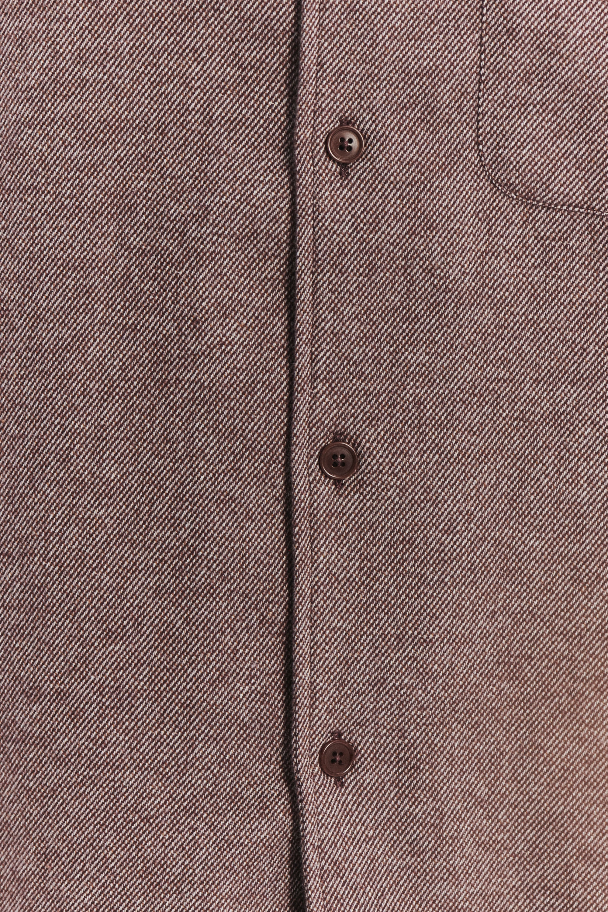 Strong Shirt in the Finest Rusty Brown Portuguese Cotton Flannel