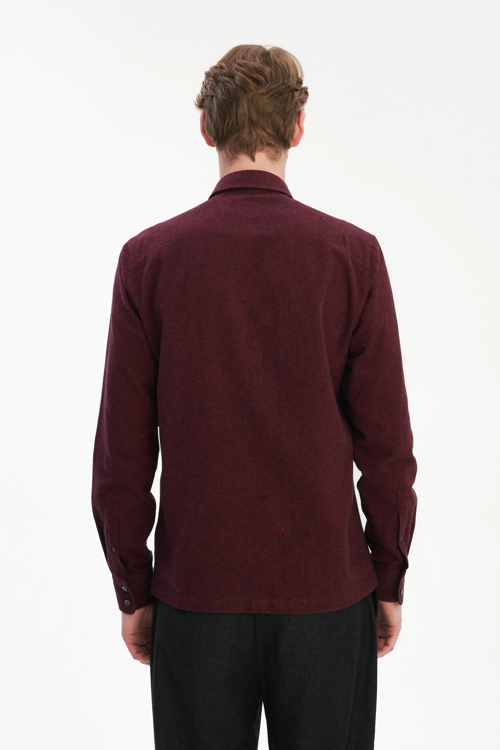 Strong Shirt in a Wine Recycled Italian Cotton Flannel