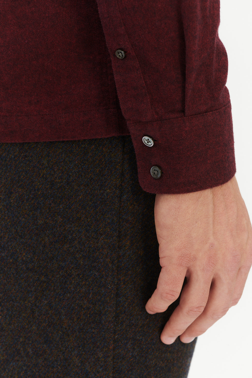 Strong Shirt in a Wine Recycled Structural Flannel