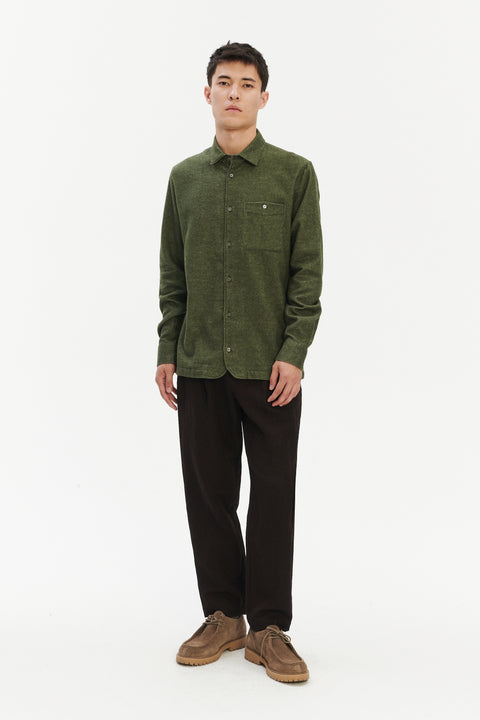 Genuine Trousers in the Finest Mix of Earthy Brown Italian Virgin Wool and Nylon