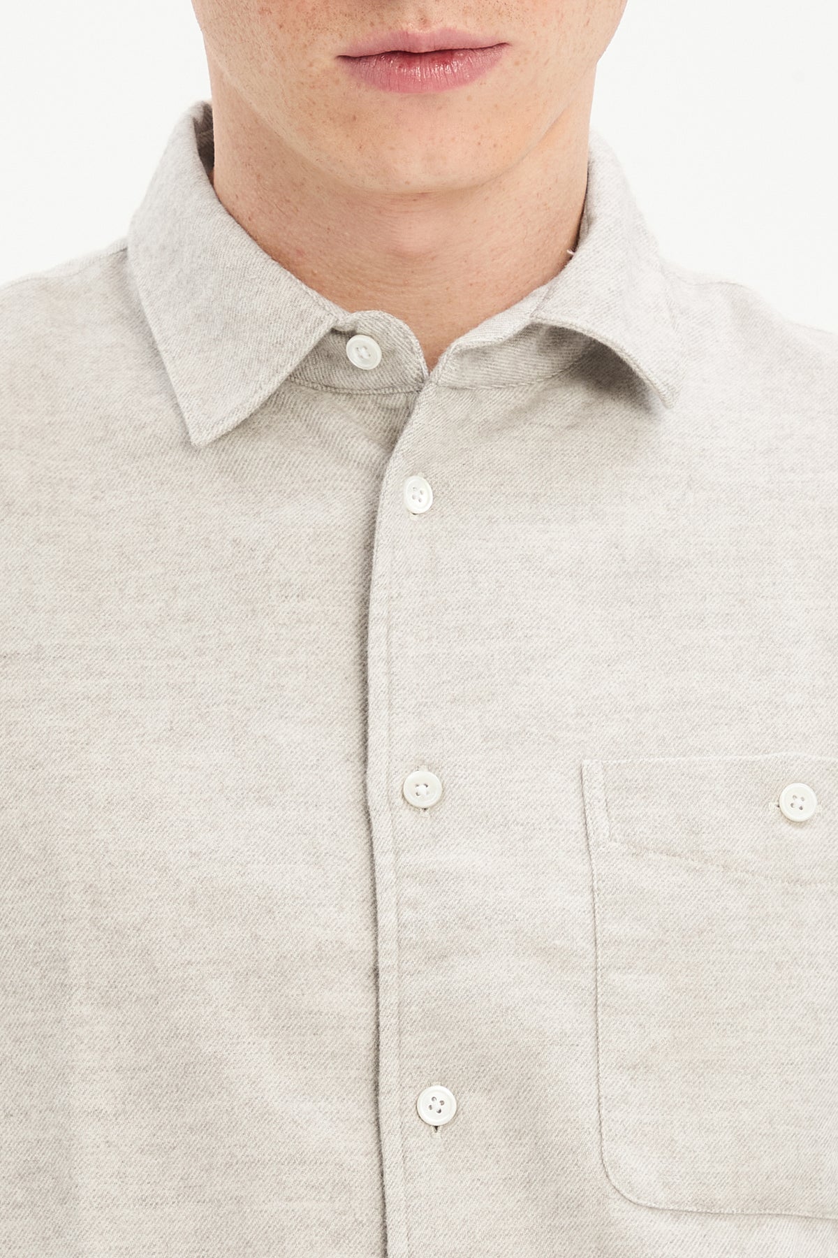 Strong Shirt in Cream Beige Japanese Cotton & Yak
