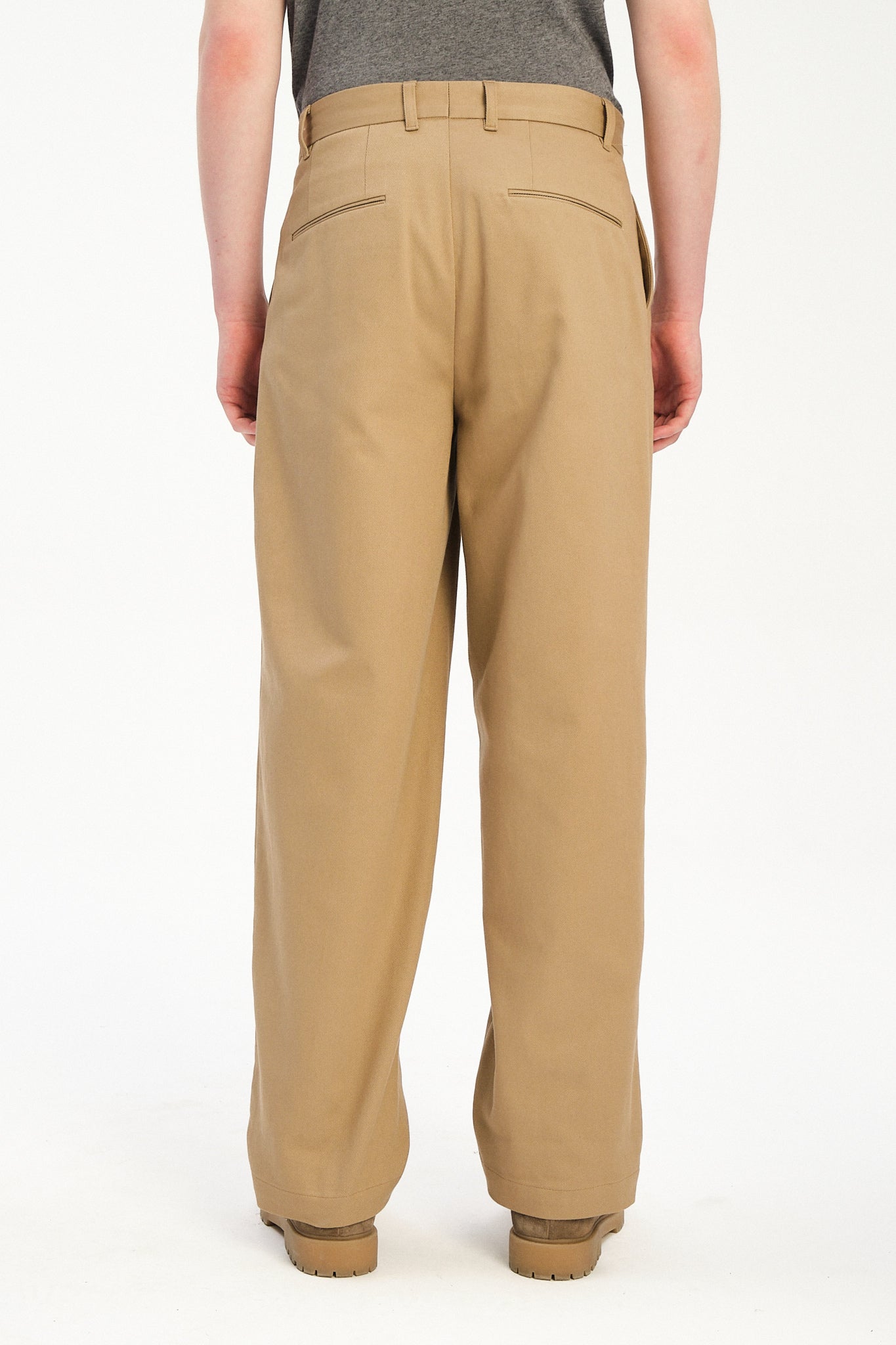 Amsterdam Trousers in a Khaki Japanese Diagonal Twill Cotton
