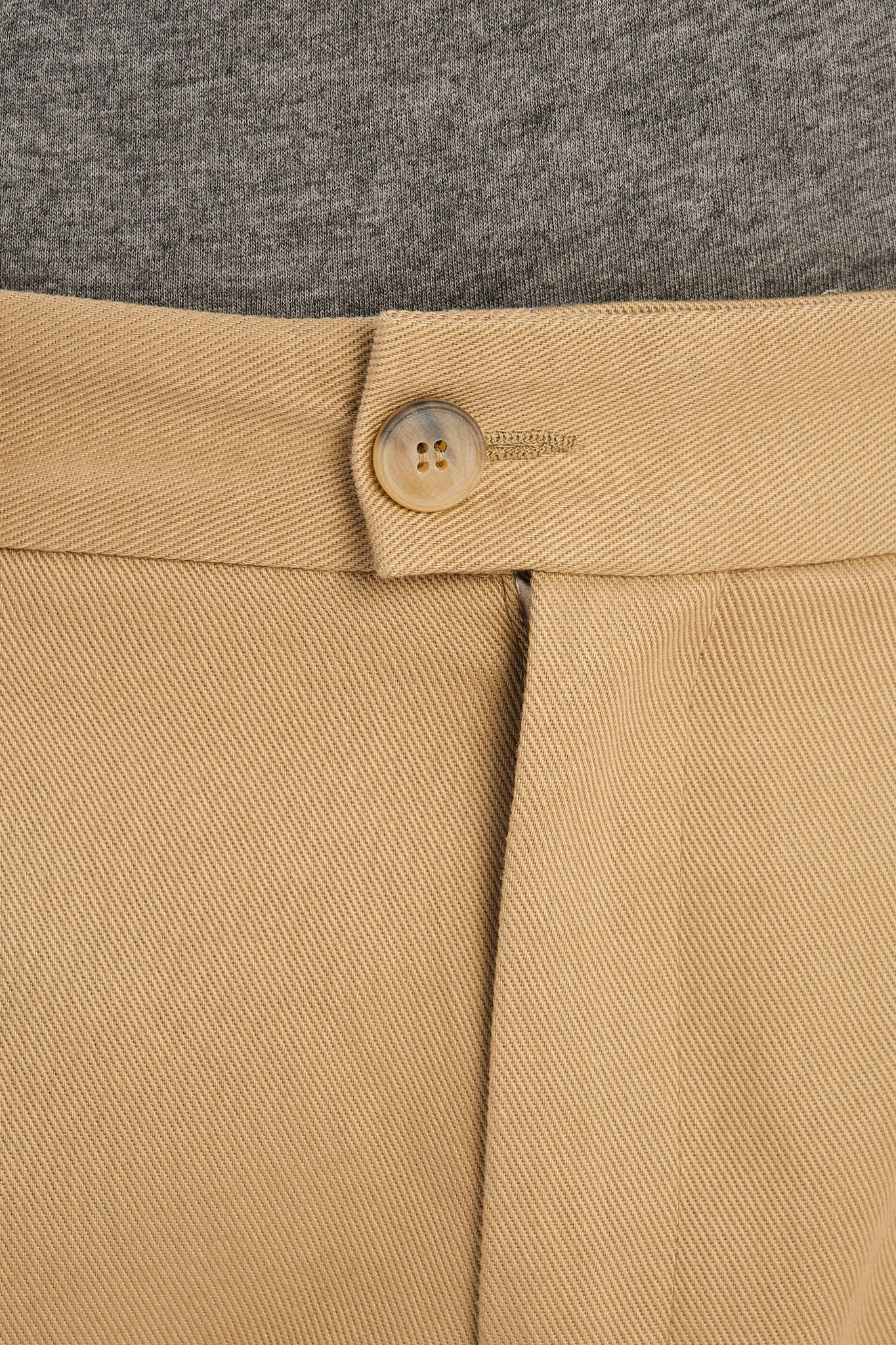 Amsterdam Trousers in a Khaki Japanese Diagonal Twill Cotton