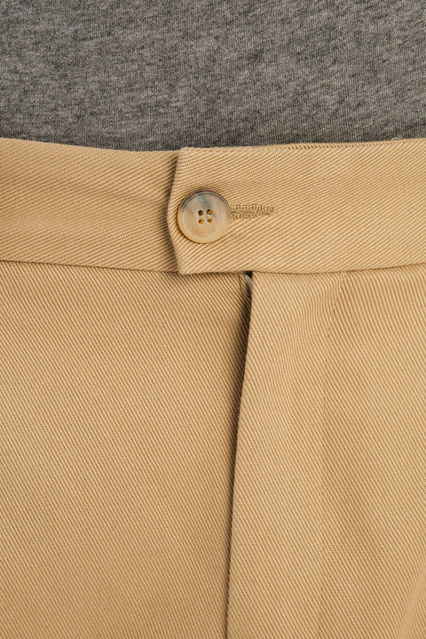 Amsterdam Trousers in a Khaki Japanese Diagonal Twill Cotton