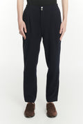 Garden Trousers in the Finest Navy Blue Easy Stretch Italian Virgin Wool