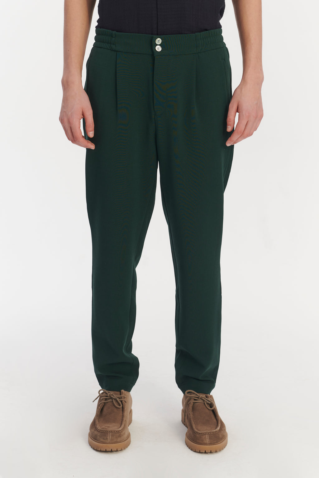 Snap Button Jacket in the Finest Green Easy Stretch Italian Virgin Wool