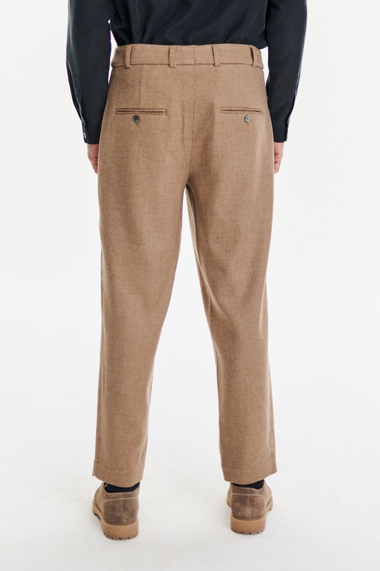 Pre Order Genuine Trousers in the Finest Light Beige Virgin Wool and Cashmere from Giuseppe Botto