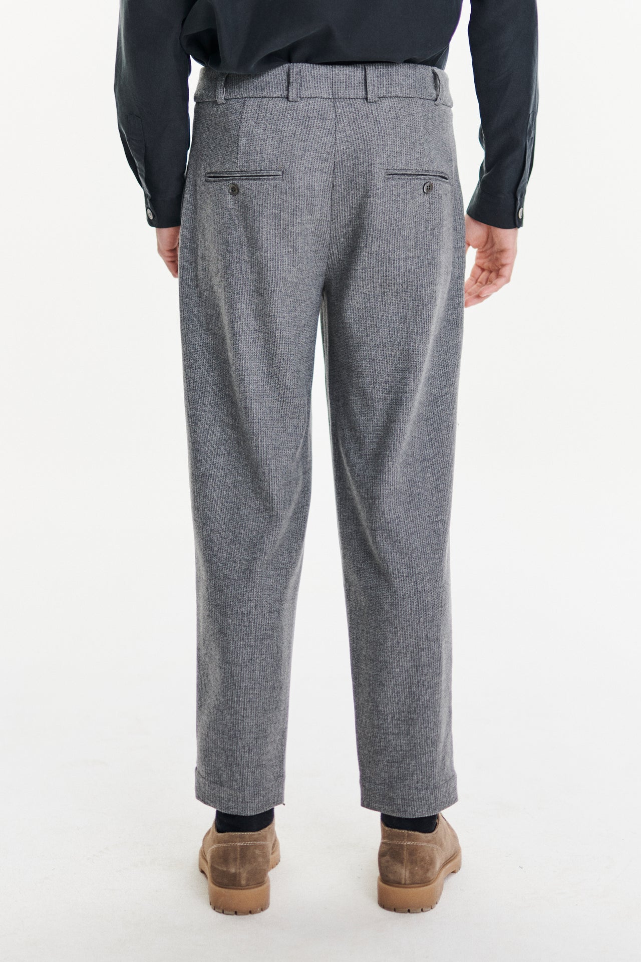 Genuine Trousers in the Finest Grey Virgin Wool and Cashmere from Giuseppe Botto