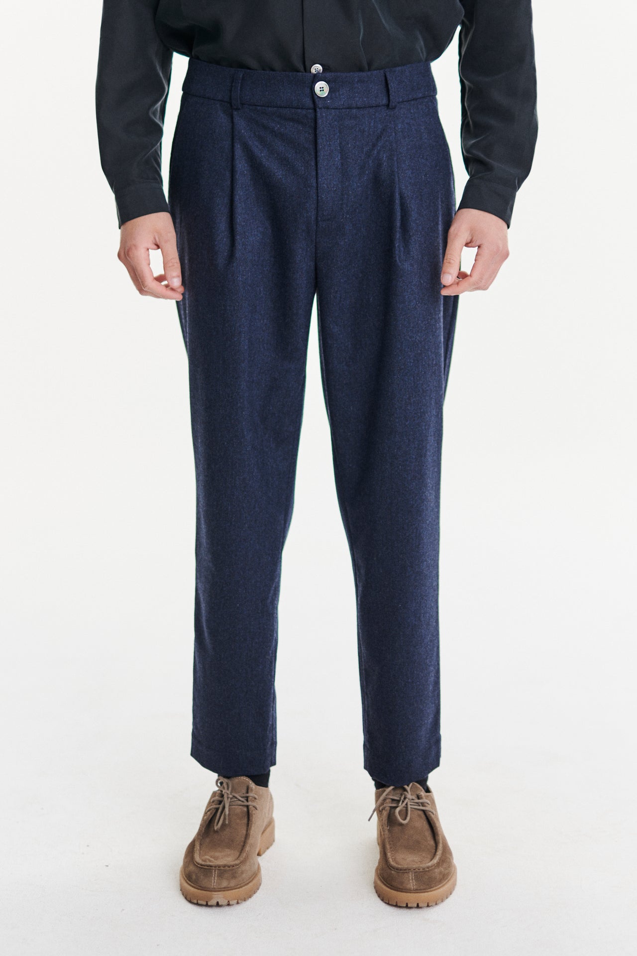 Pre-Order: Genuine Trousers in the Finest Navy Virgin Wool and Cashmere from Giuseppe Botto