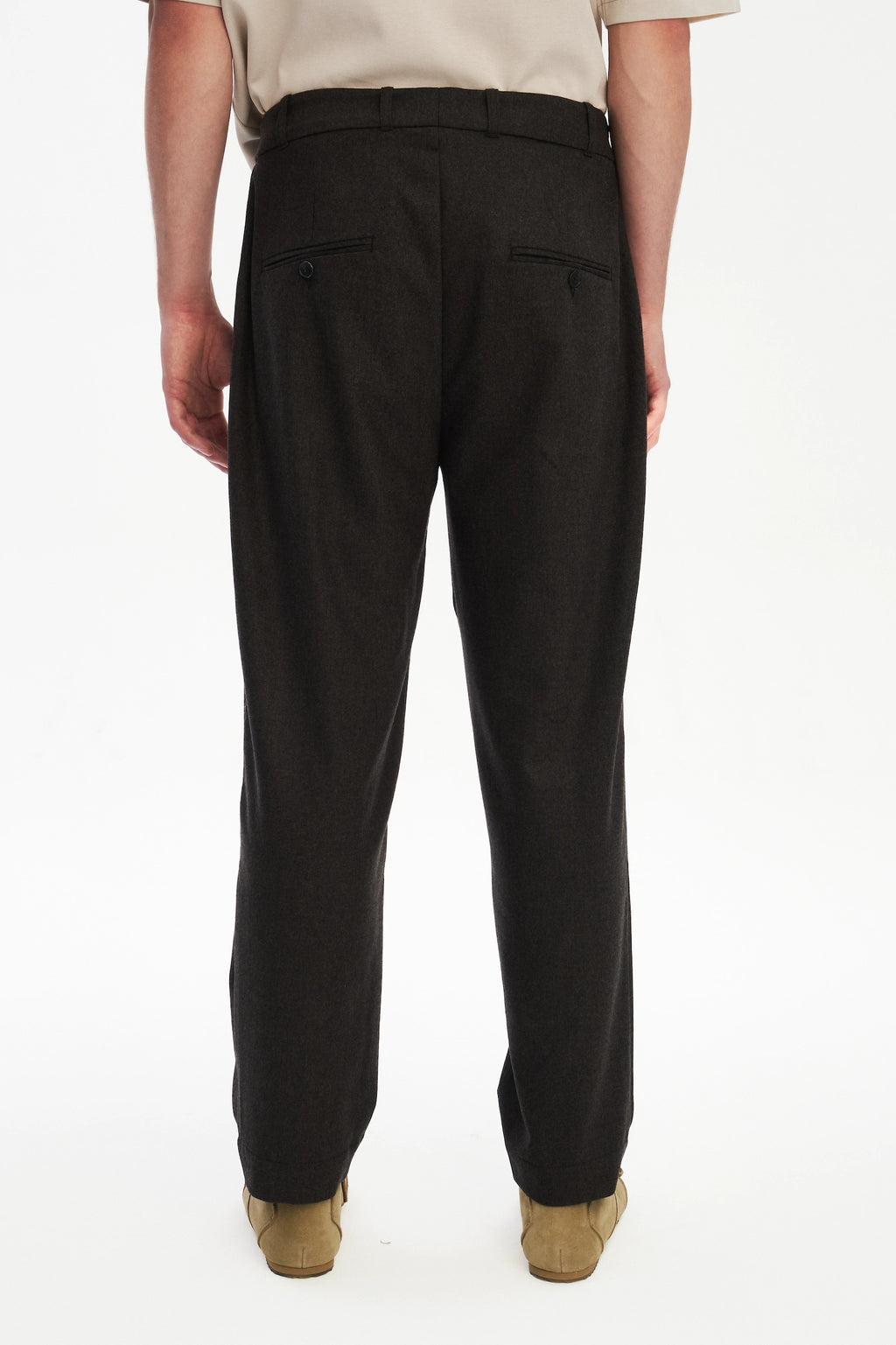 Genuine Trousers in the Finest Chocolate Brown Virgin Wool from Giuseppe Botto
