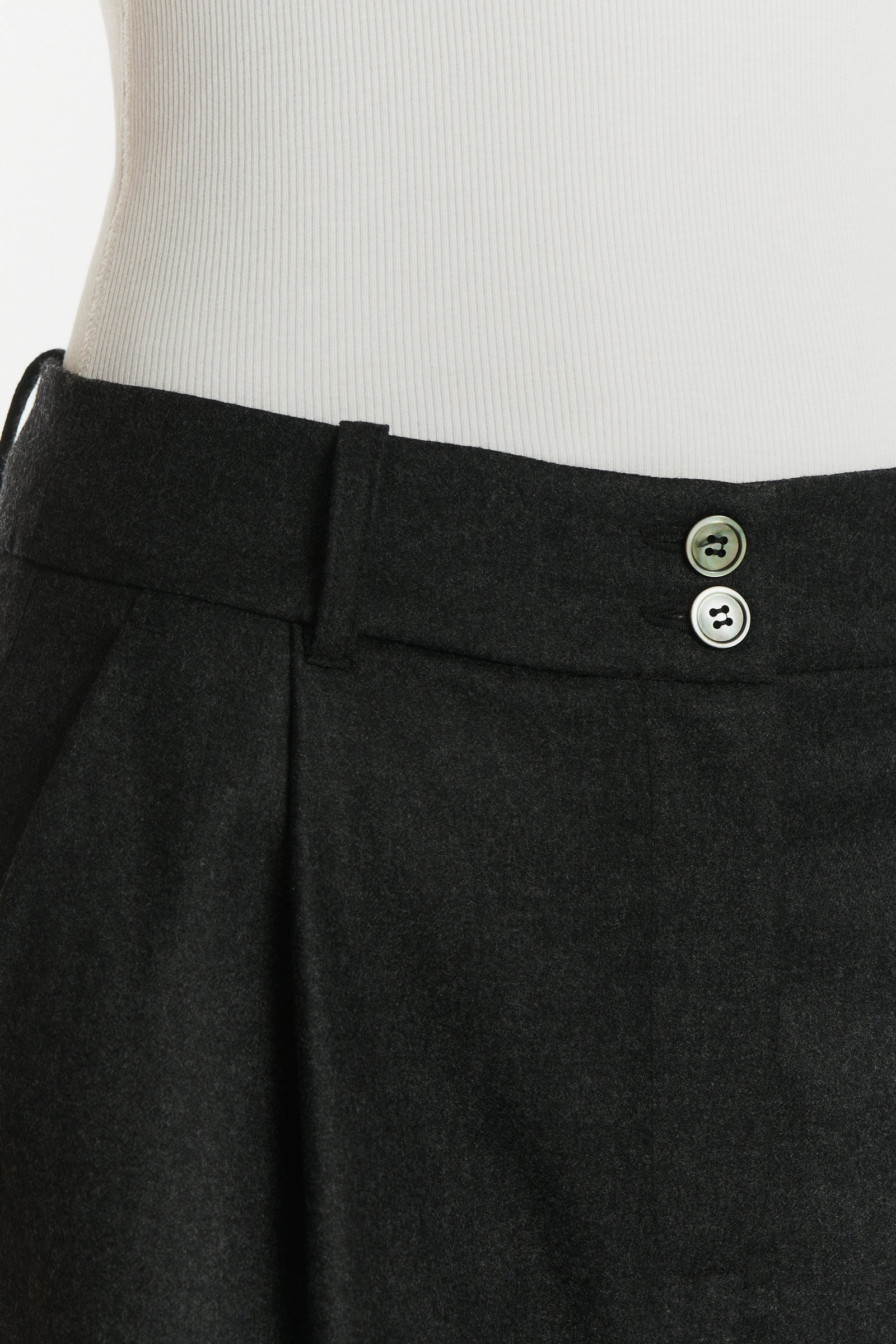 Genuine Trousers in the Finest Dark Grey Italian Virgin Wool from Giuseppe Botto