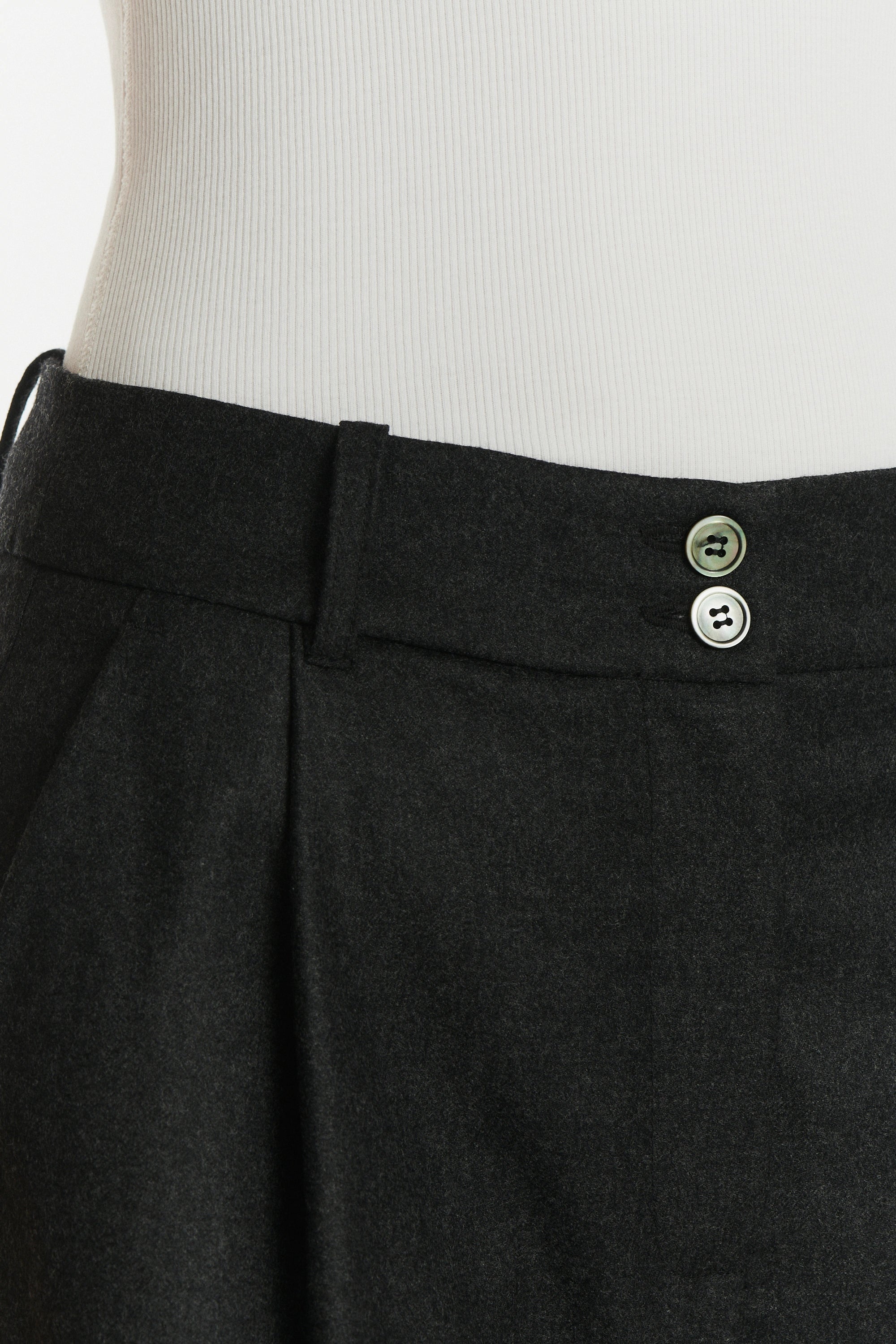 Genuine Trousers in the Finest Dark Grey Italian Virgin Wool from Giuseppe Botto