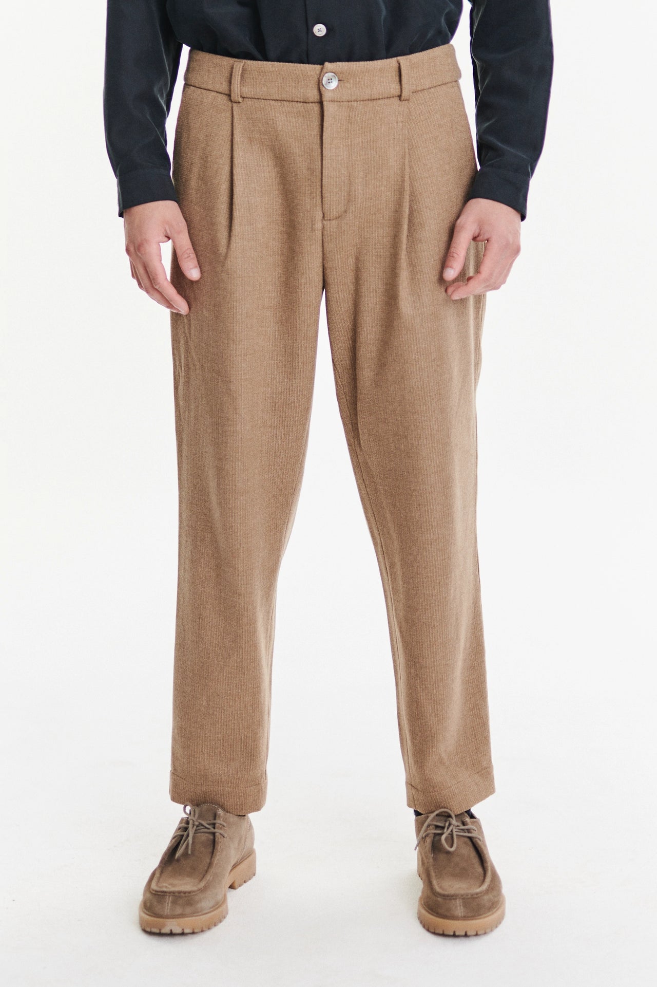 Pre Order Genuine Trousers in the Finest Light Beige Virgin Wool and Cashmere from Giuseppe Botto