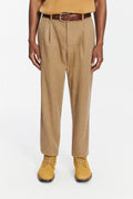 Genuine Trousers in the Finest Light Beige Italian Virgin Wool and Cashmere