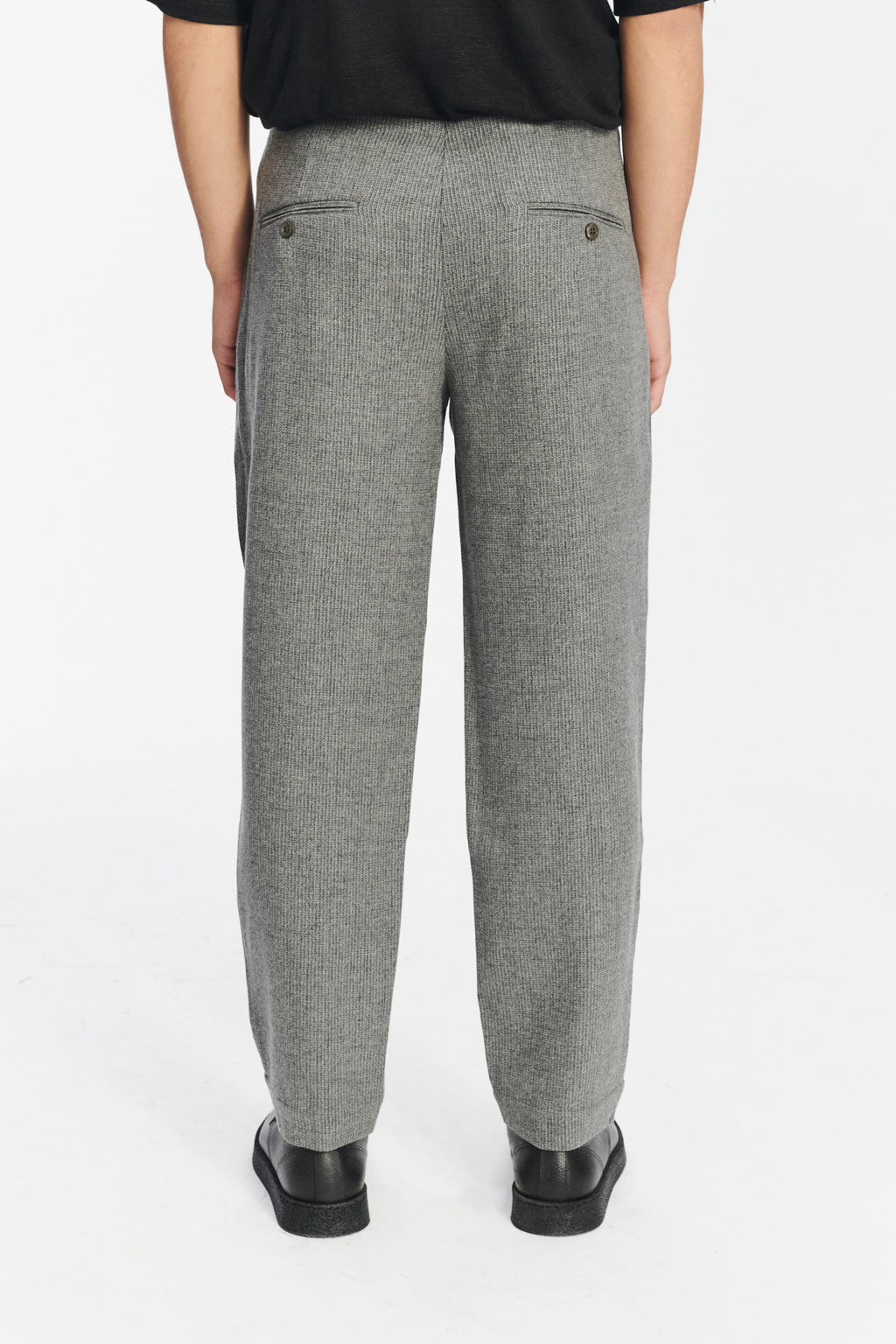 Genuine Trousers in the Finest Grey Virgin Wool and Cashmere