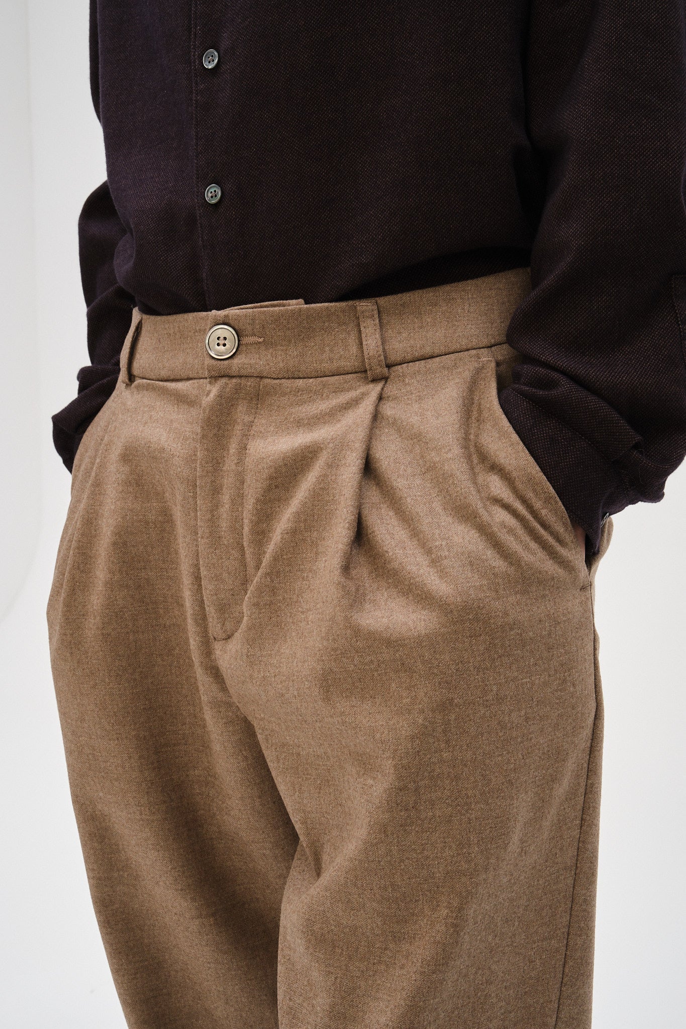 Genuine Trousers in the Finest Camel Virgin Wool from Giuseppe Botto