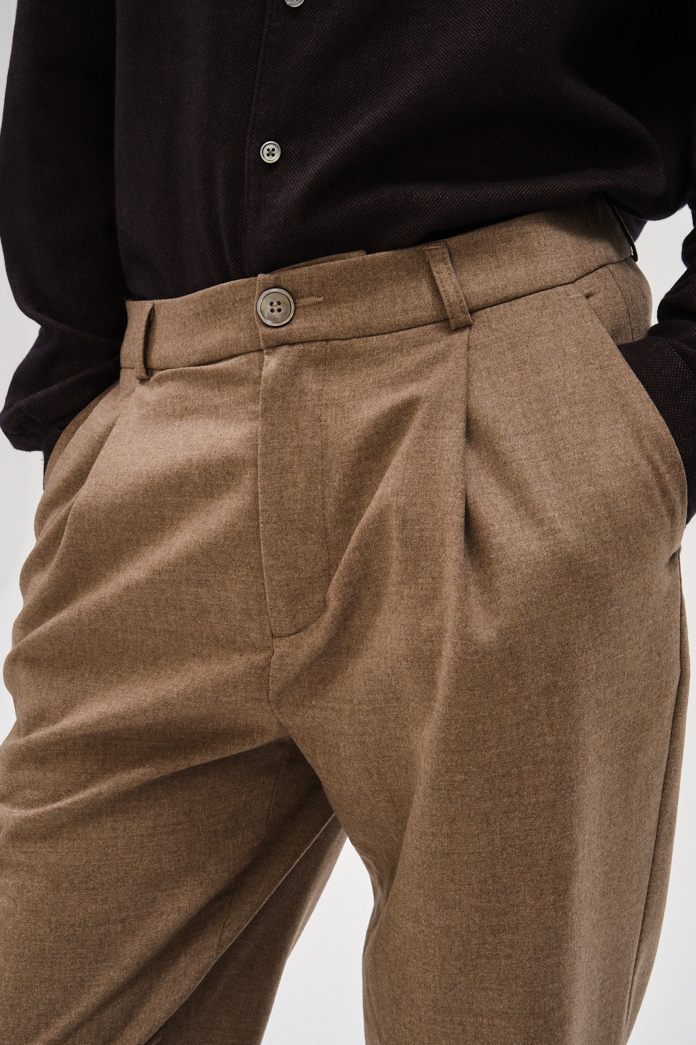 Genuine Trousers in the Finest Camel Virgin Wool from Giuseppe Botto