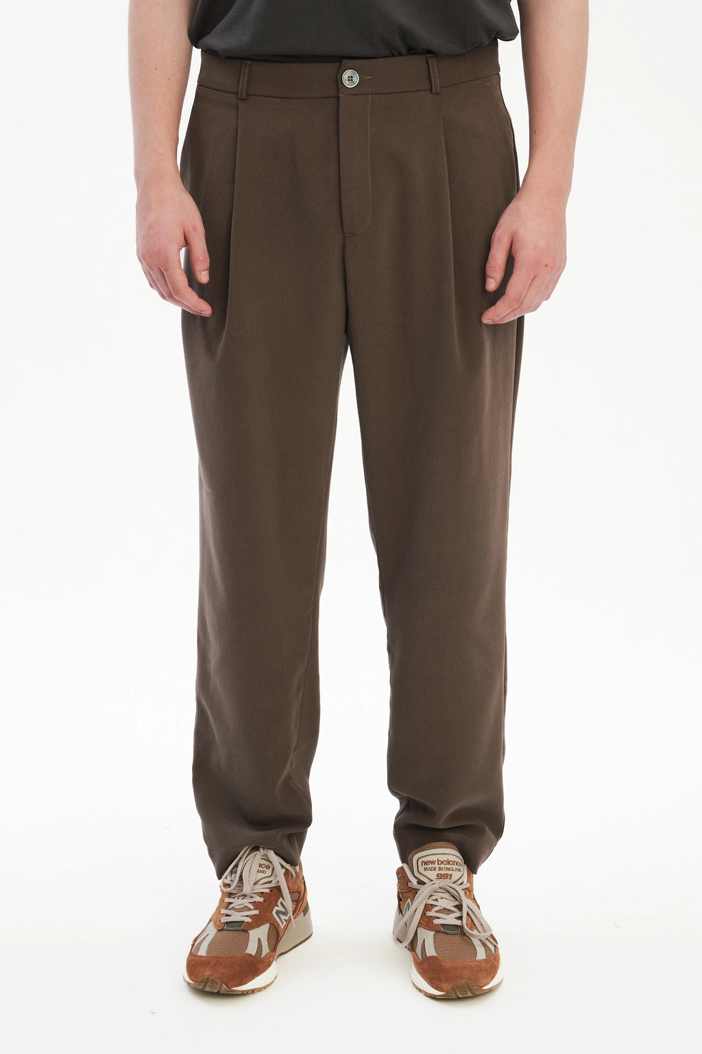 Pre Order - Genuine Trousers in the Finest Blend of Taupe Brown Italian Virgin Wool and Cotton