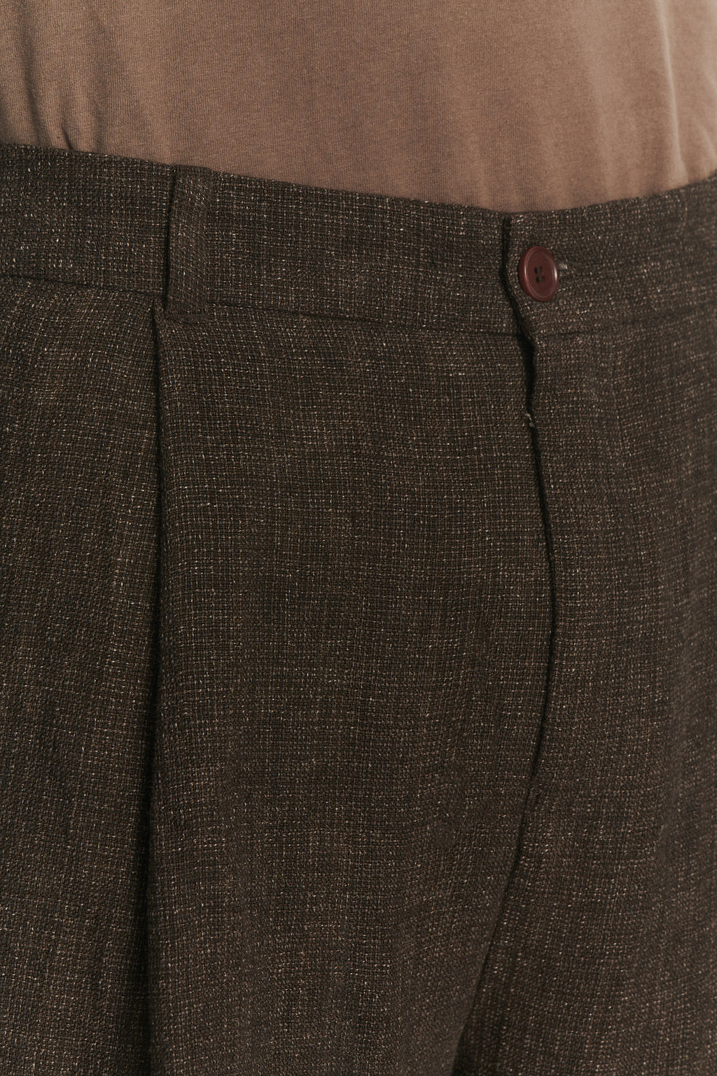 Genuine Trousers in a Brown Italian Linen Crepe