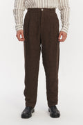 Genuine Trousers in a Brown Italian Linen Crepe