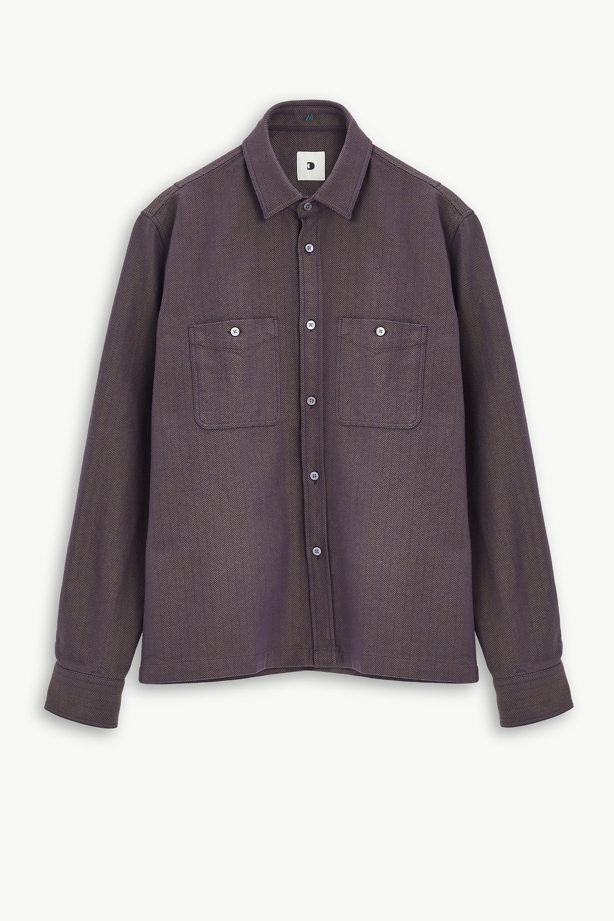 Gent Overshirt in Rust Portuguese Herringbone