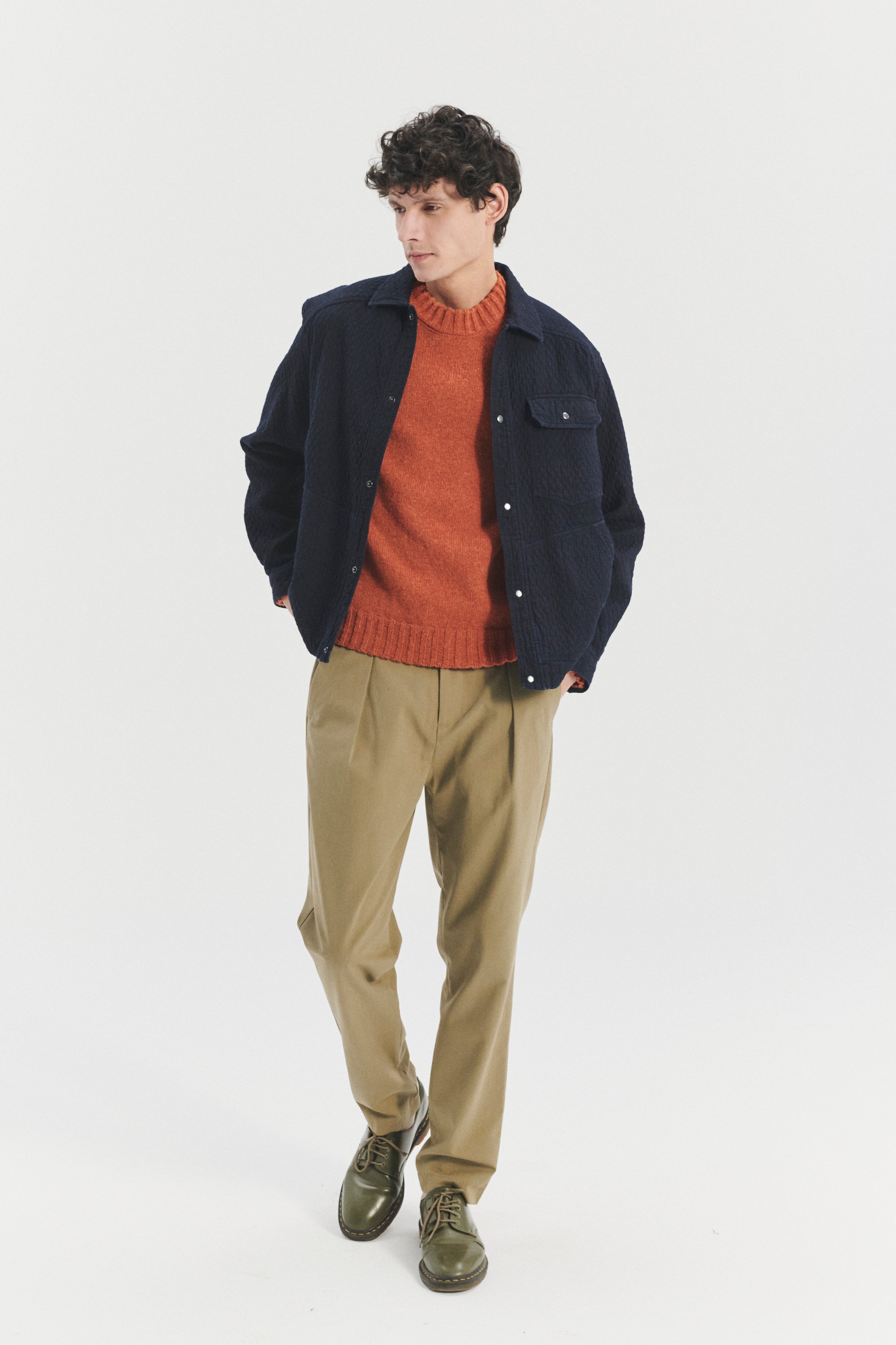 French Workwear Jacket in the finest Deep Blue Japanese Cotton Denim