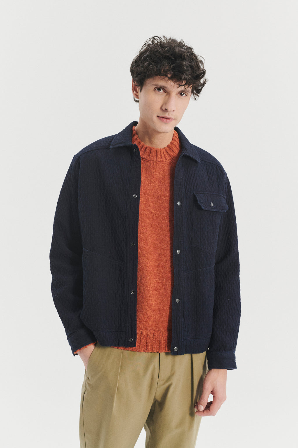 French Workwear Jacket in the finest Deep Blue Japanese Cotton Denim