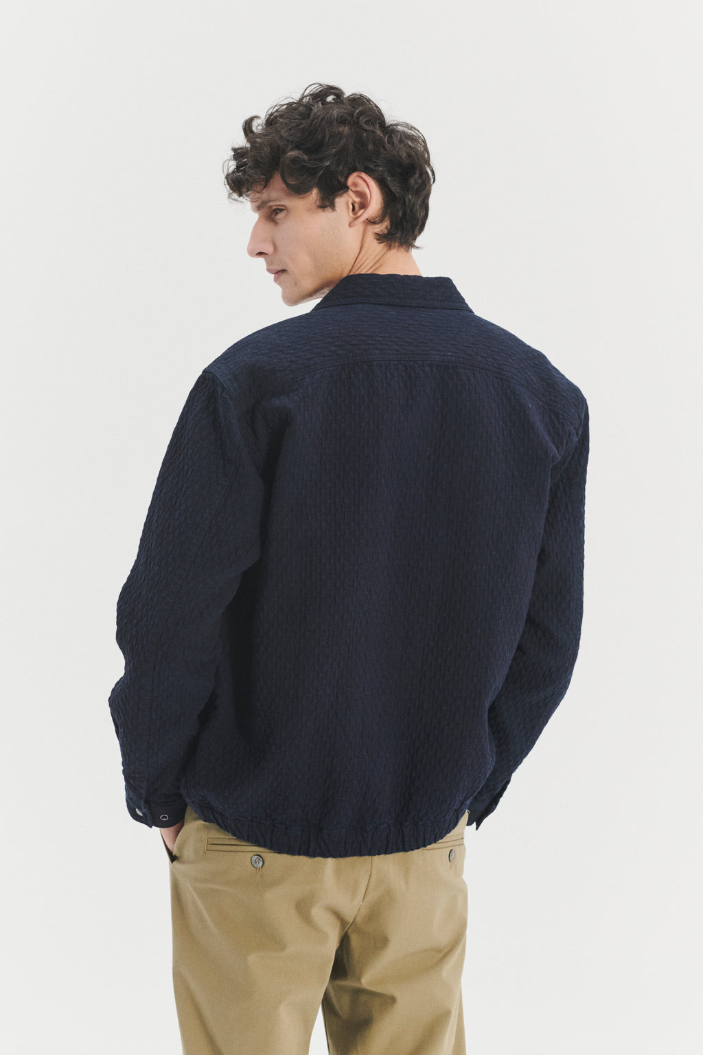 French Workwear Jacket in the finest Deep Blue Japanese Cotton Denim