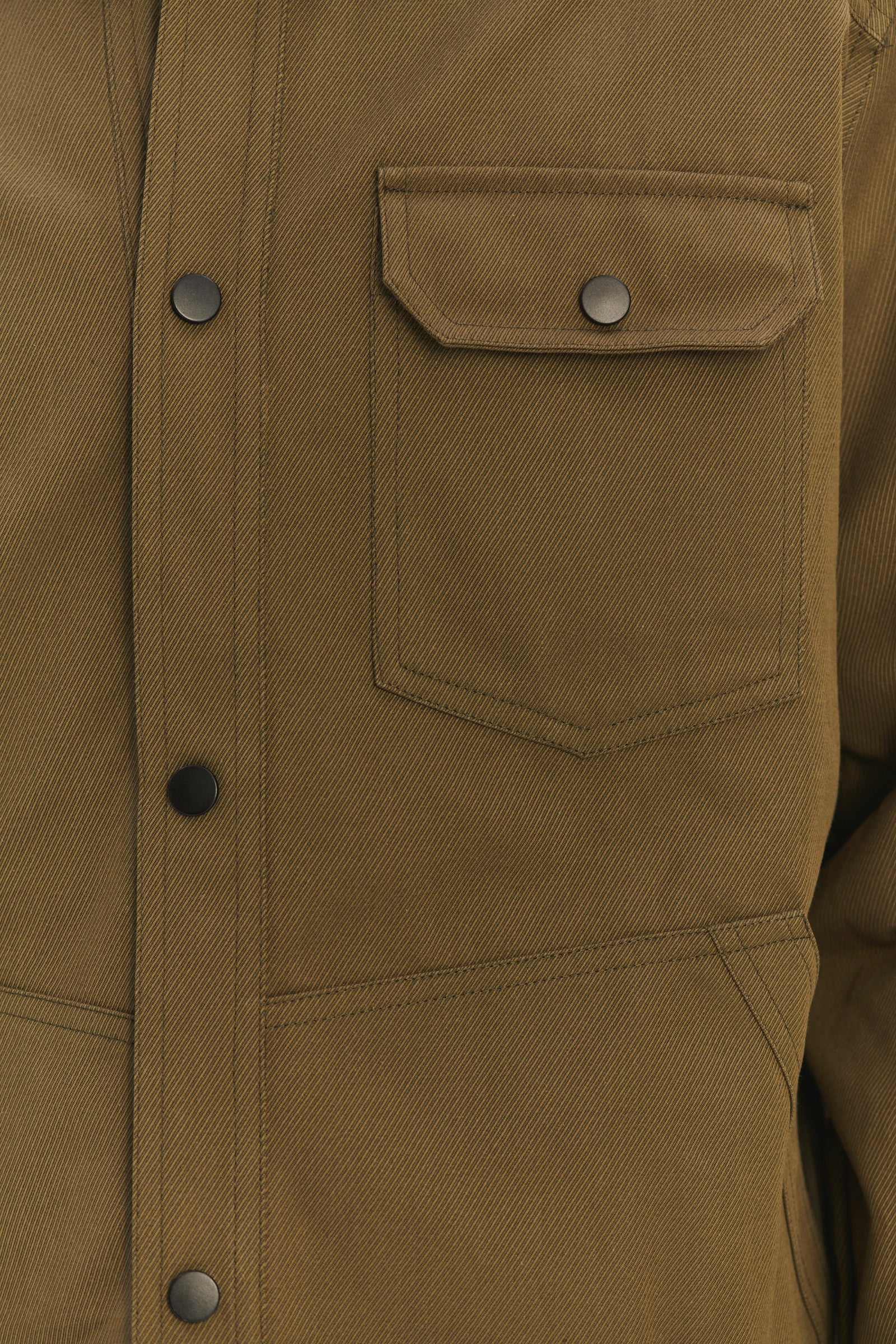 French Workwear Jacket in a Moss Green Sturdy Italian Organic Cotton