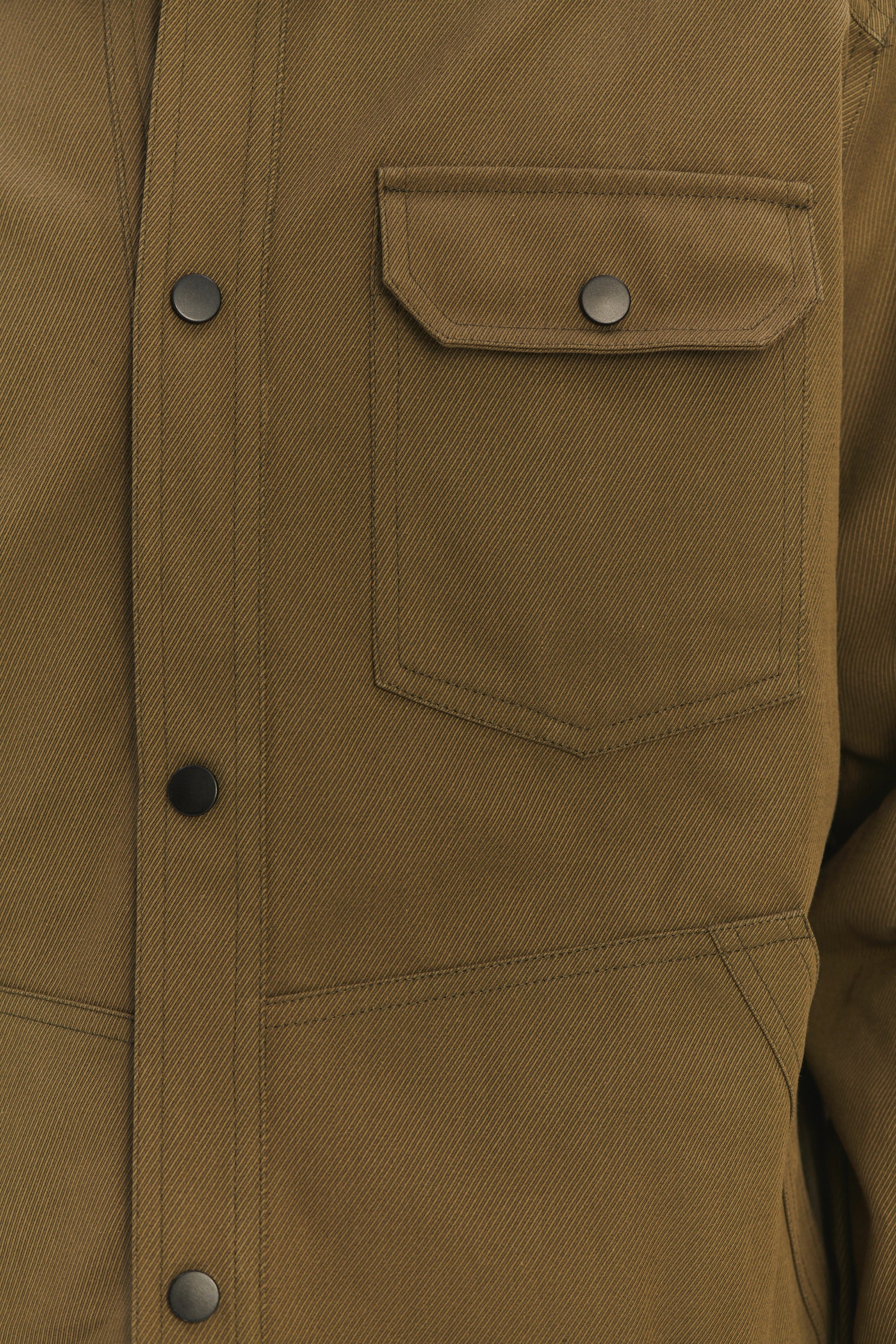 French Workwear Jacket in a Moss Green Sturdy Italian Organic Cotton