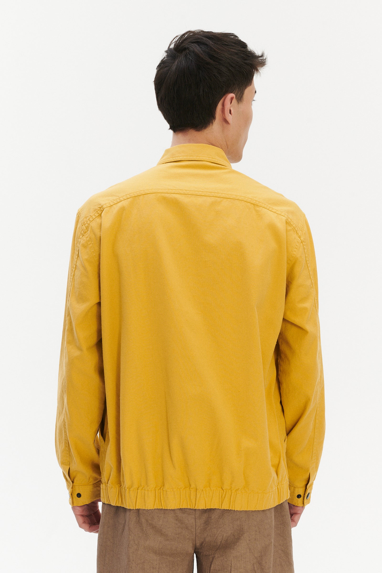 French Workwear Jacket in a Yellow Italian Cotton