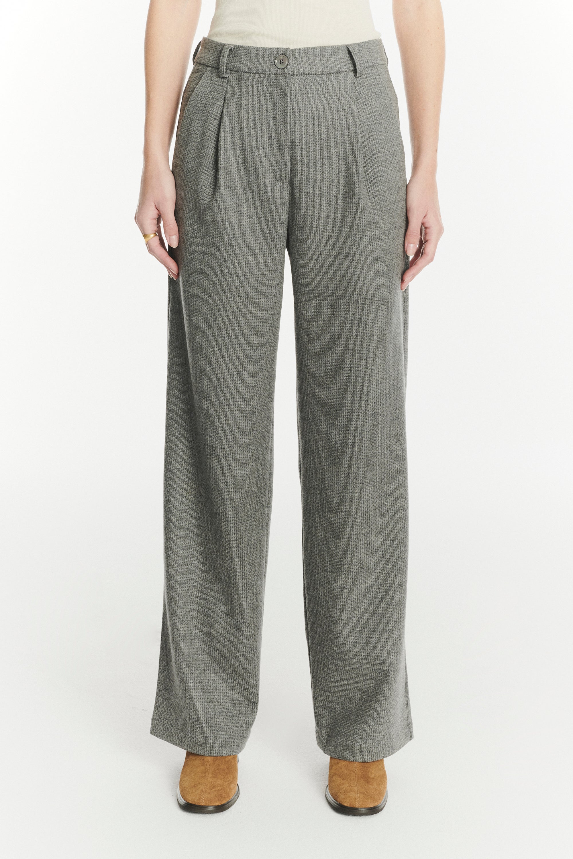 Slick Trousers in the Finest Light Grey Soft Virgin Wool and Cashmere