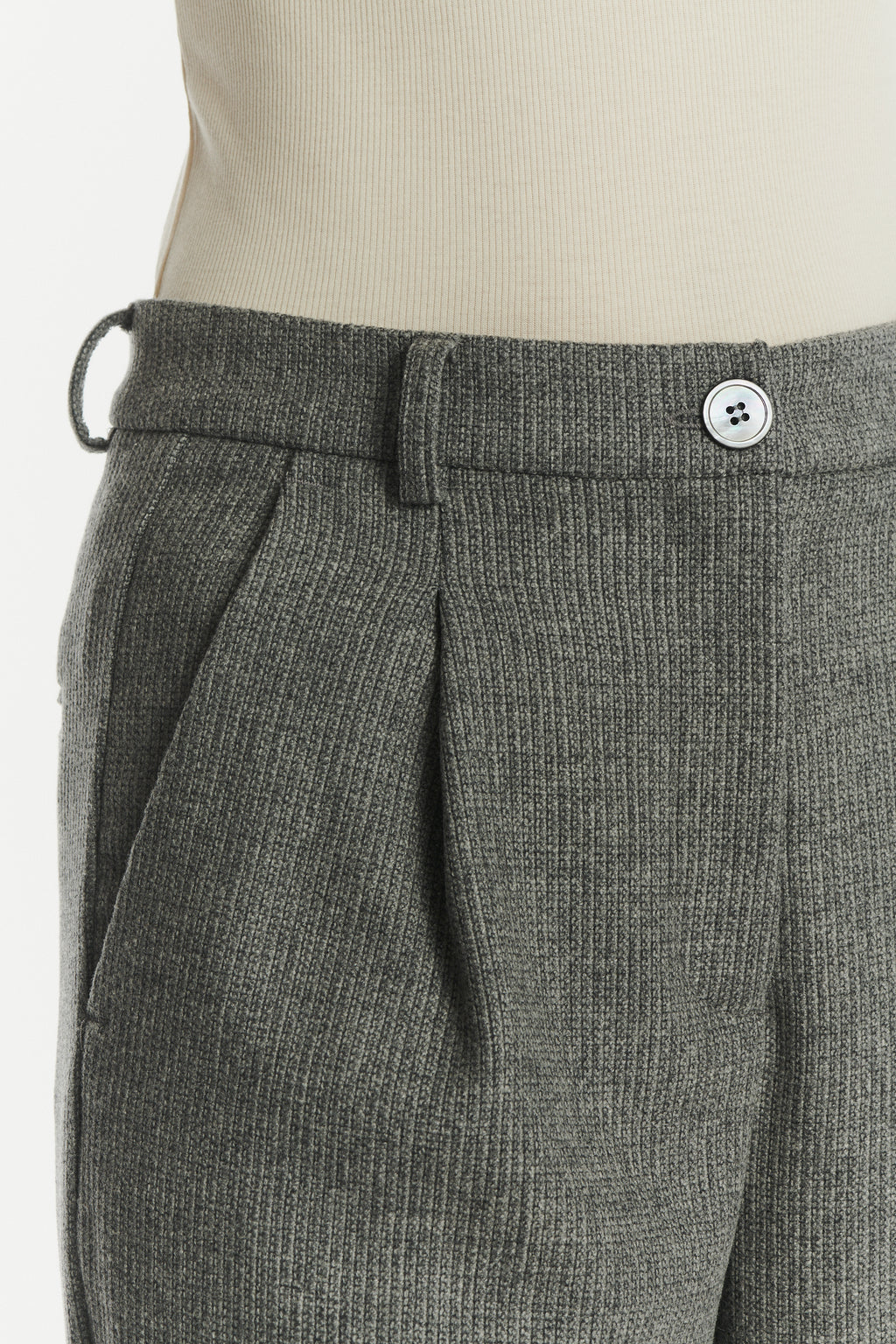 Slick Trousers in the Finest Light Grey Soft Virgin Wool and Cashmere