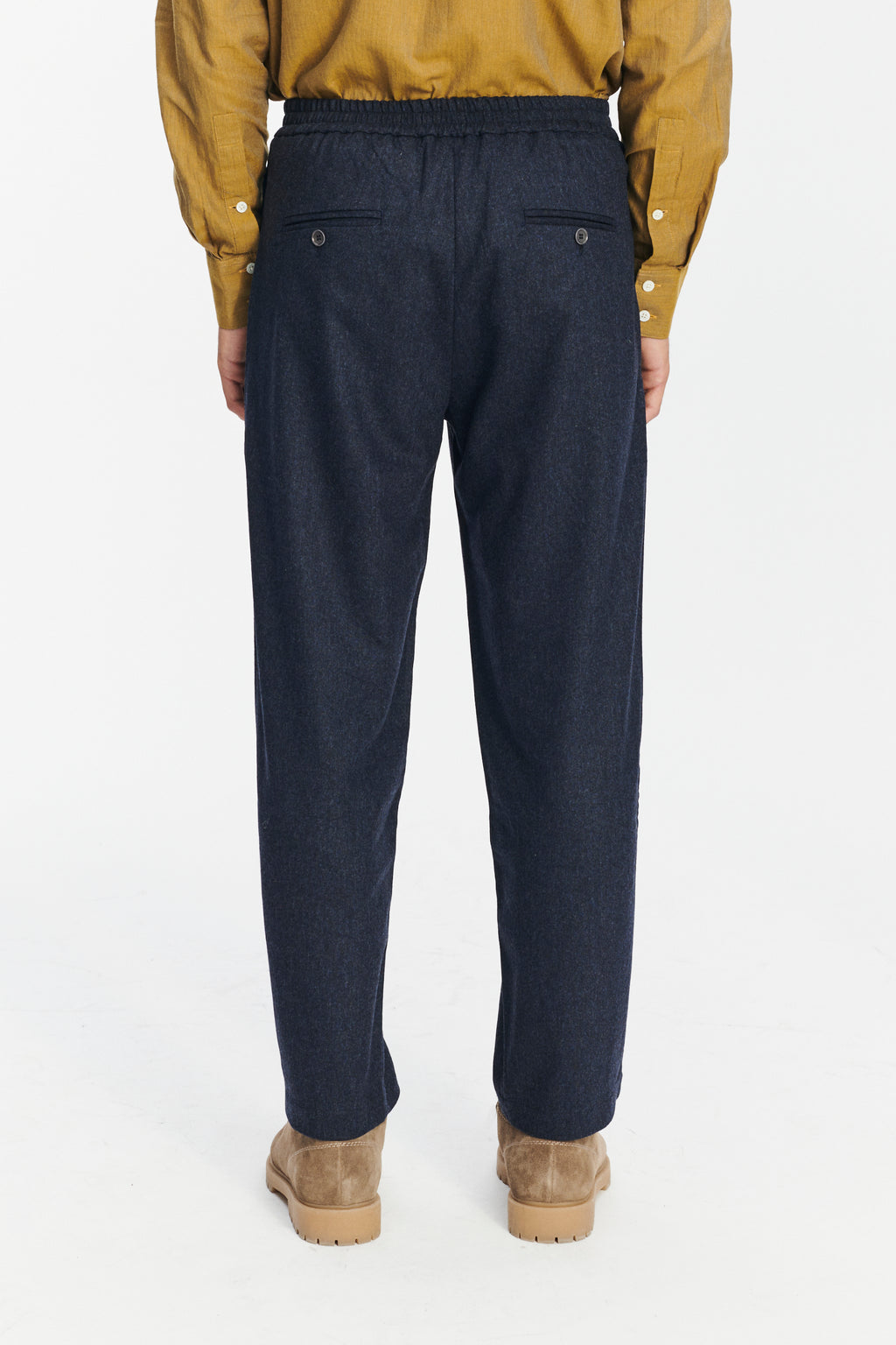 Relaxed Trousers in the Finest Navy Virgin Wool and Cashmere from Giuseppe Botto