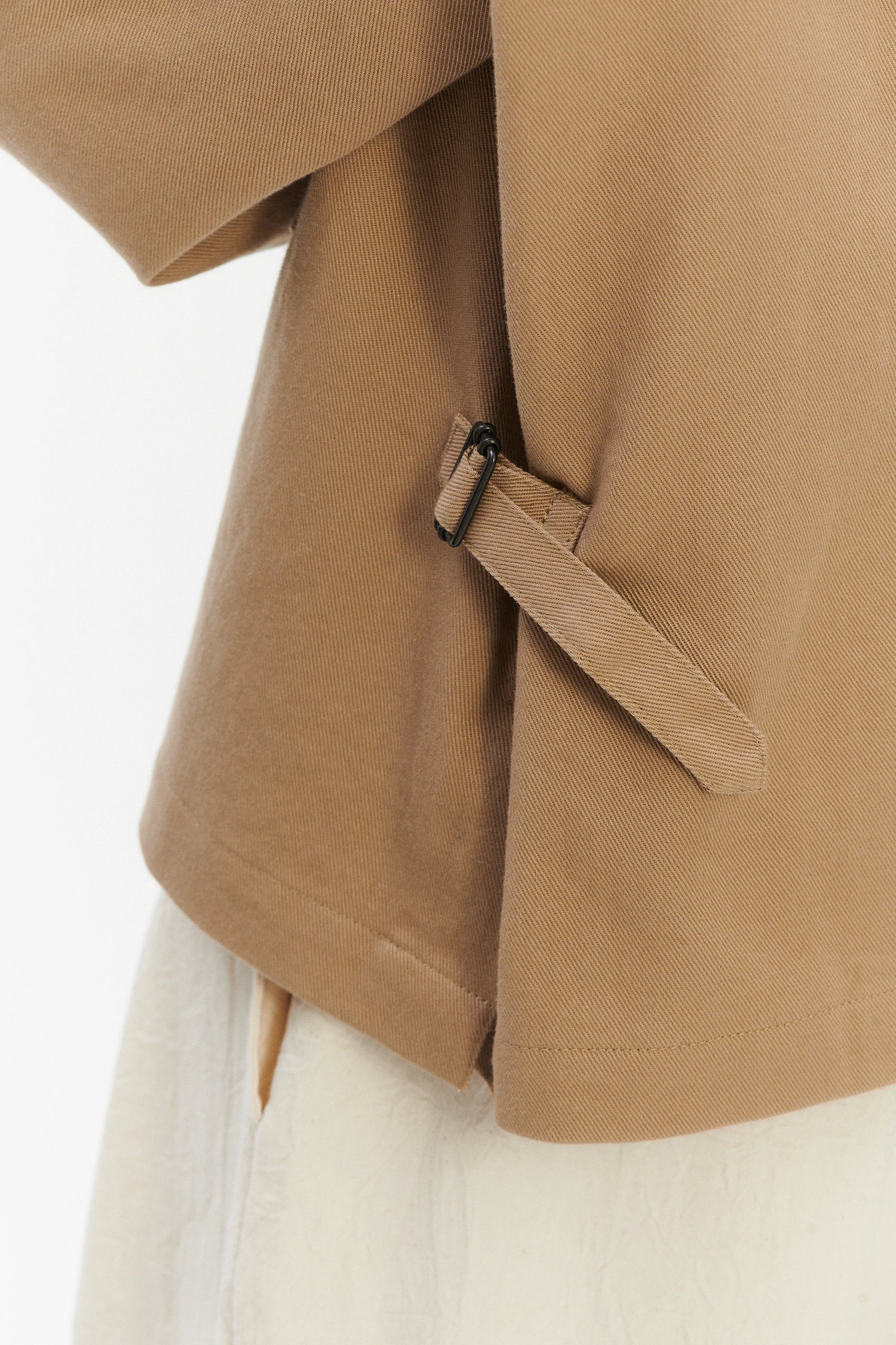 Palermo Workwear Unisex Jacket in a Khaki Japanese Diagonal Twill Cotton