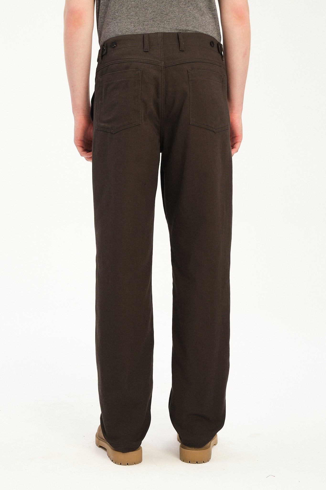 Fatigue Pants in a Fine Anthracite Japanese Twill of Cotton and Linen