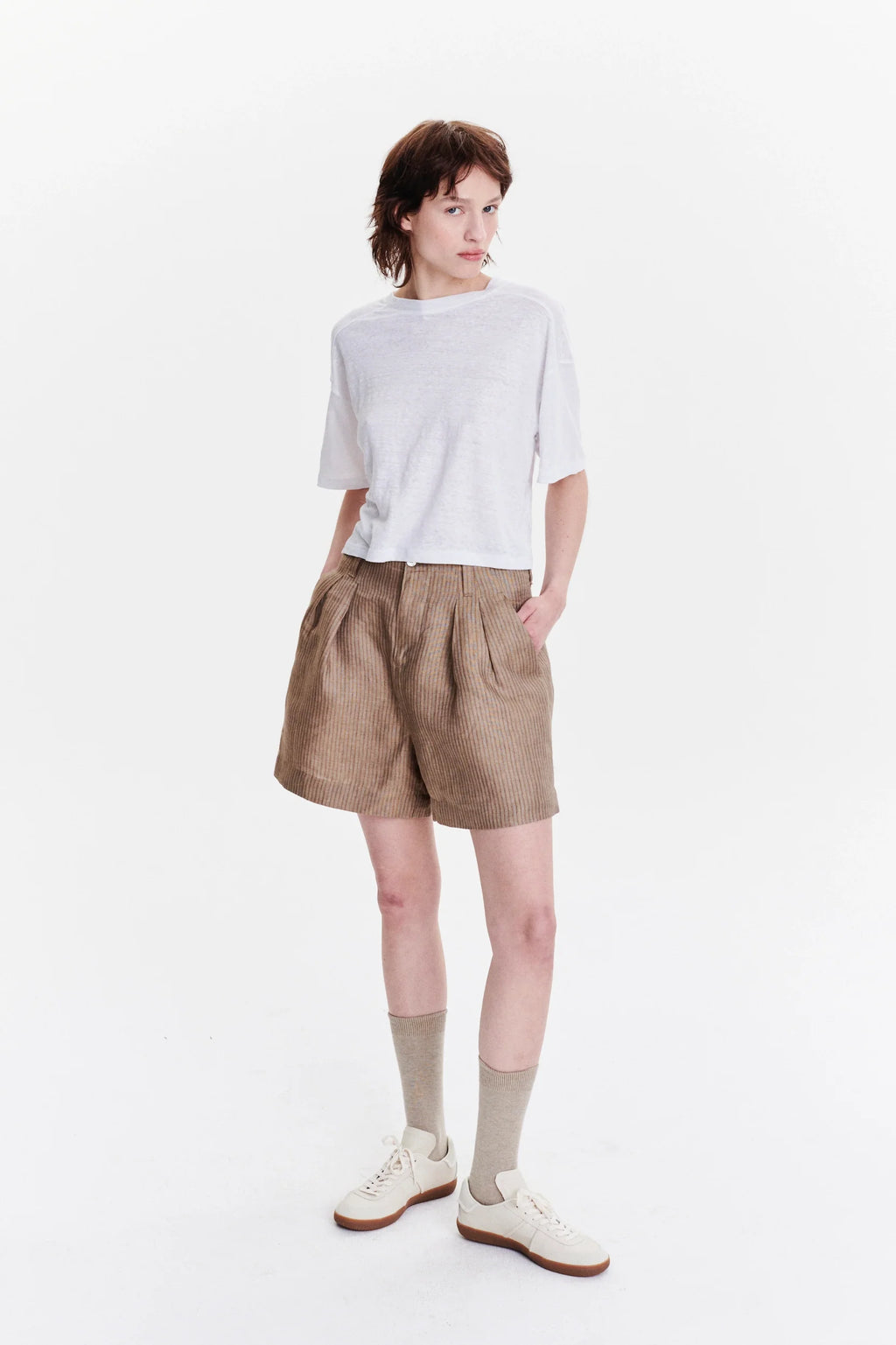 T-shirt in the Finest White Lithuanian Pure Linen Jersey