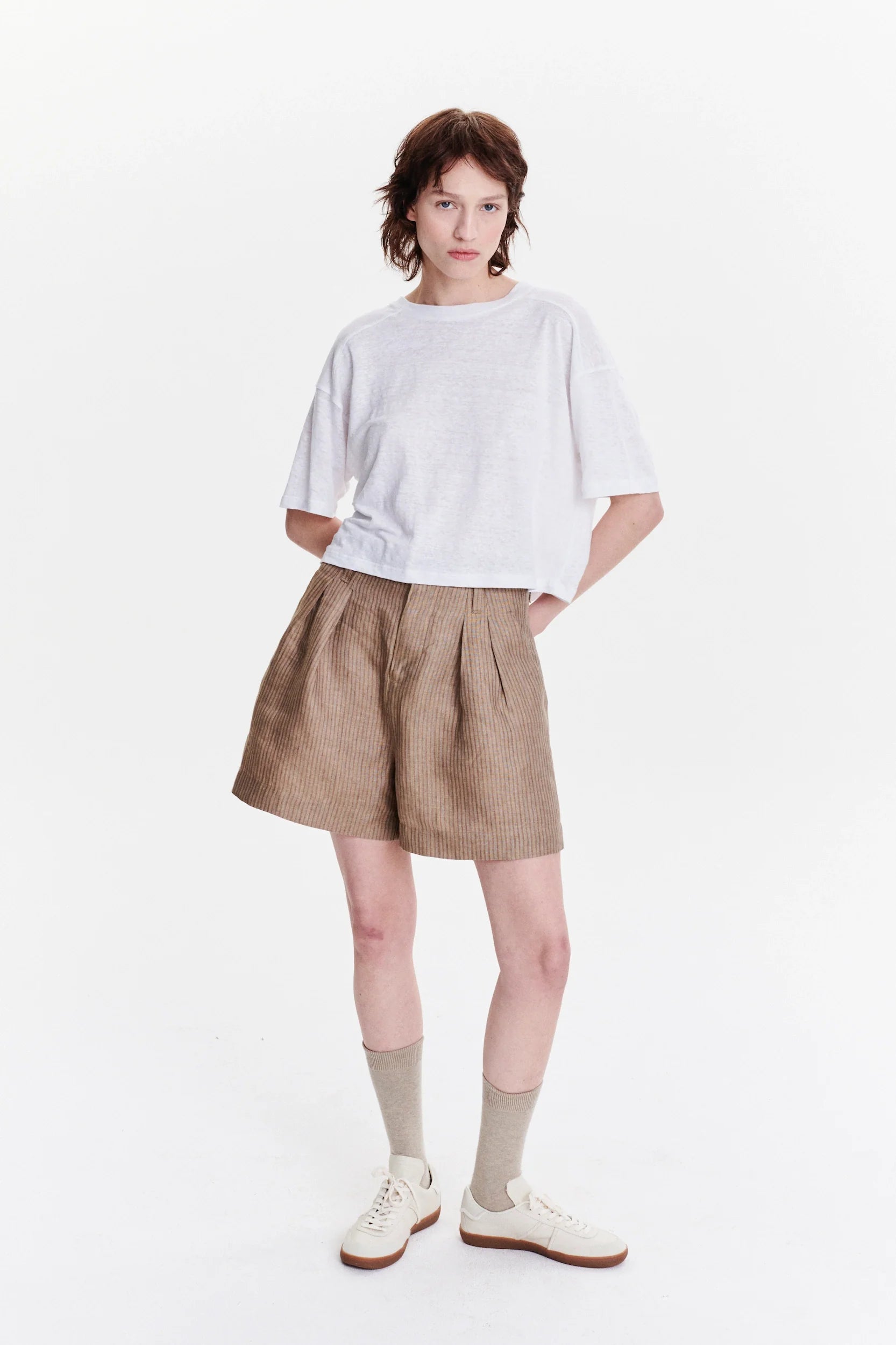 T-shirt in the Finest White Lithuanian Pure Linen Jersey